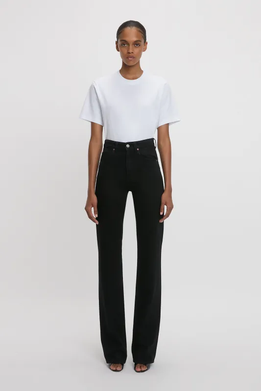 Julia High Waisted Extra Long Stretch Jean In Washed Black sold by Victoria Beckham