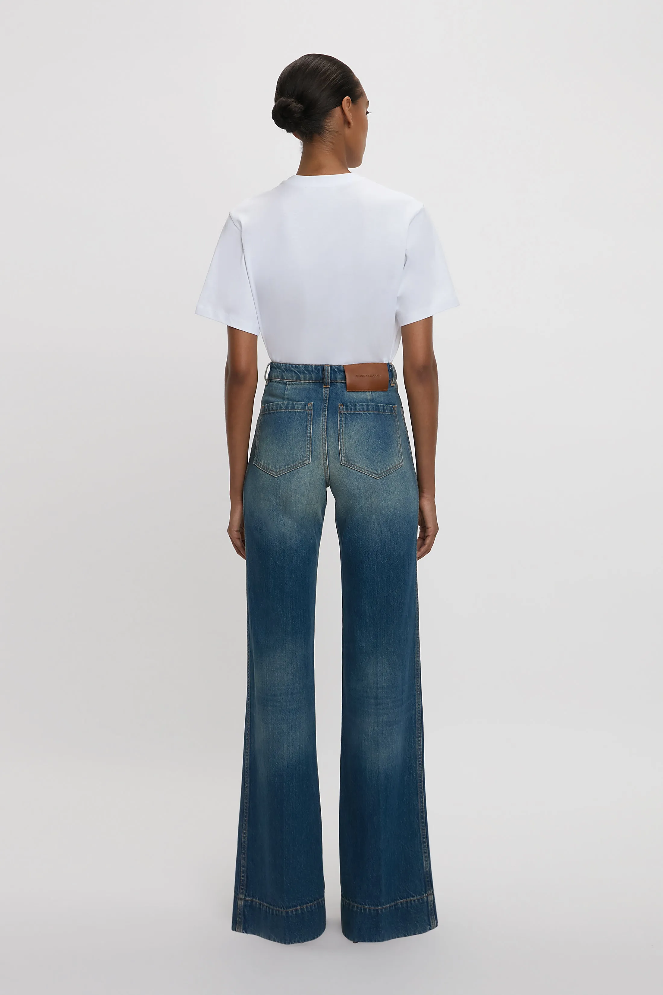 Alina Stretch Jean In Mid Blue sold by Victoria Beckham product image thumbnail 4