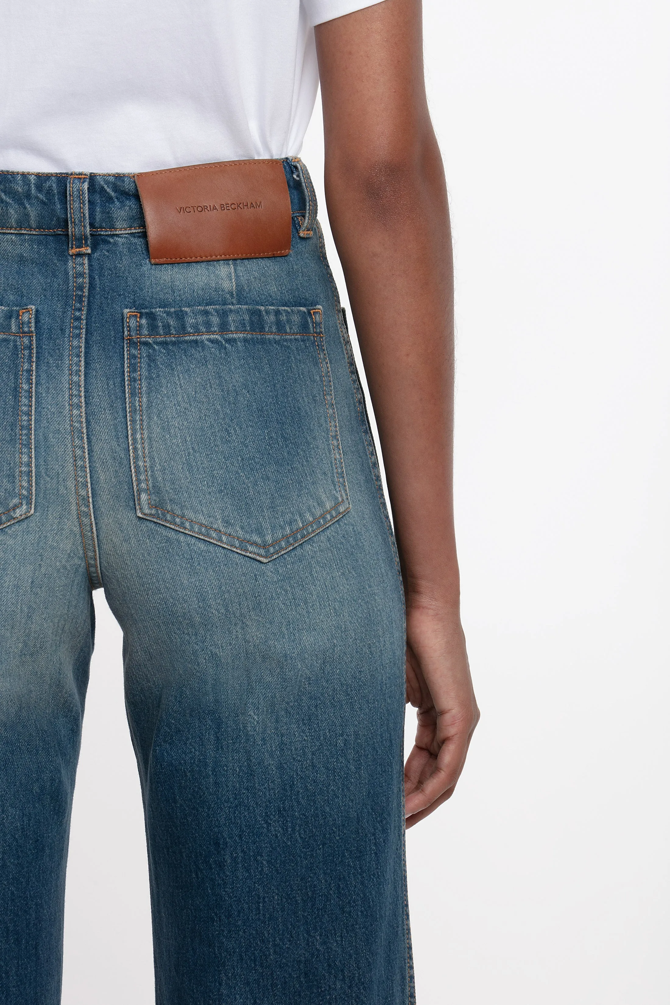 Alina Stretch Jean In Mid Blue sold by Victoria Beckham product image thumbnail 5