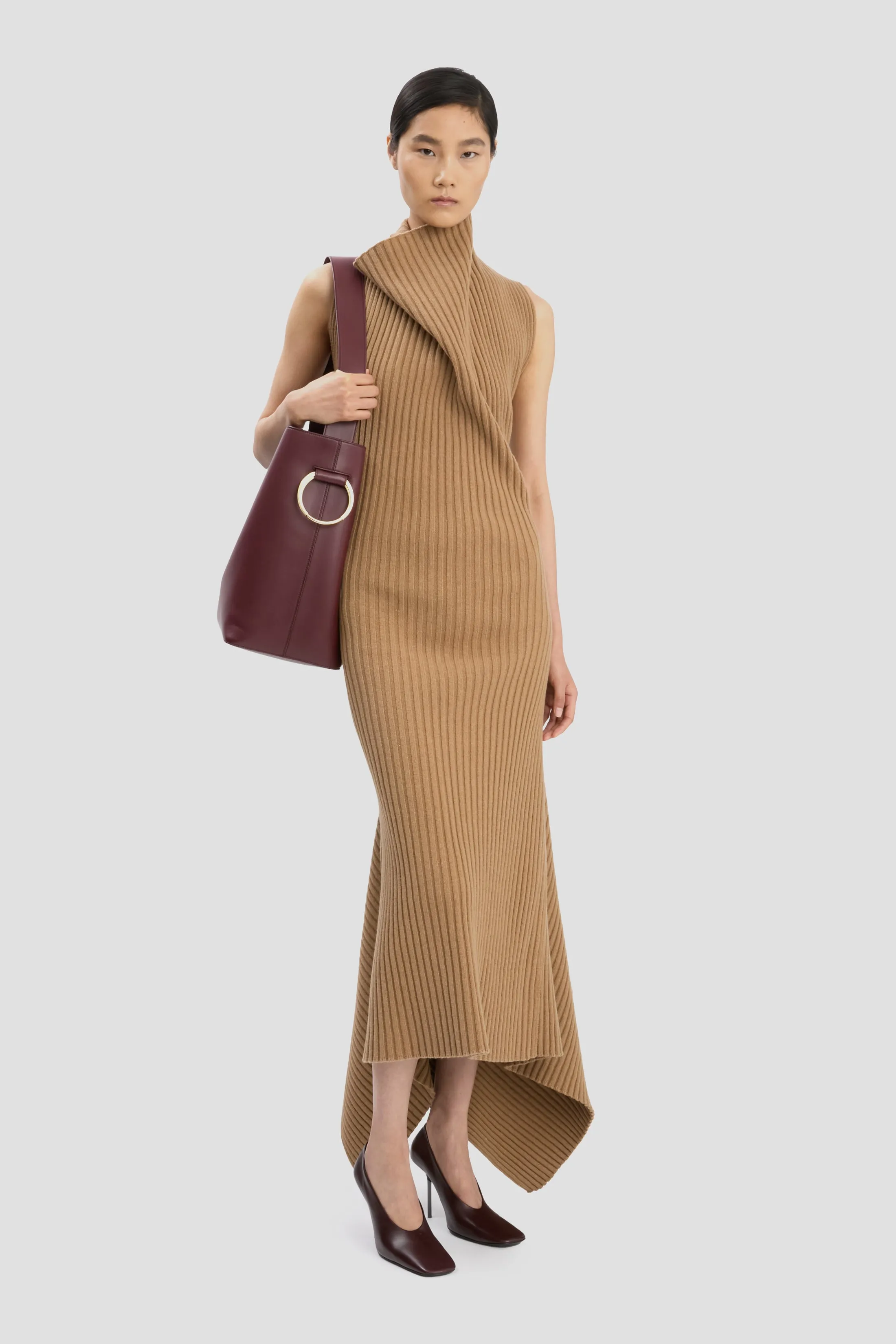 Dia Bucket Bag In Burgundy Leather sold by Victoria Beckham product image thumbnail 2