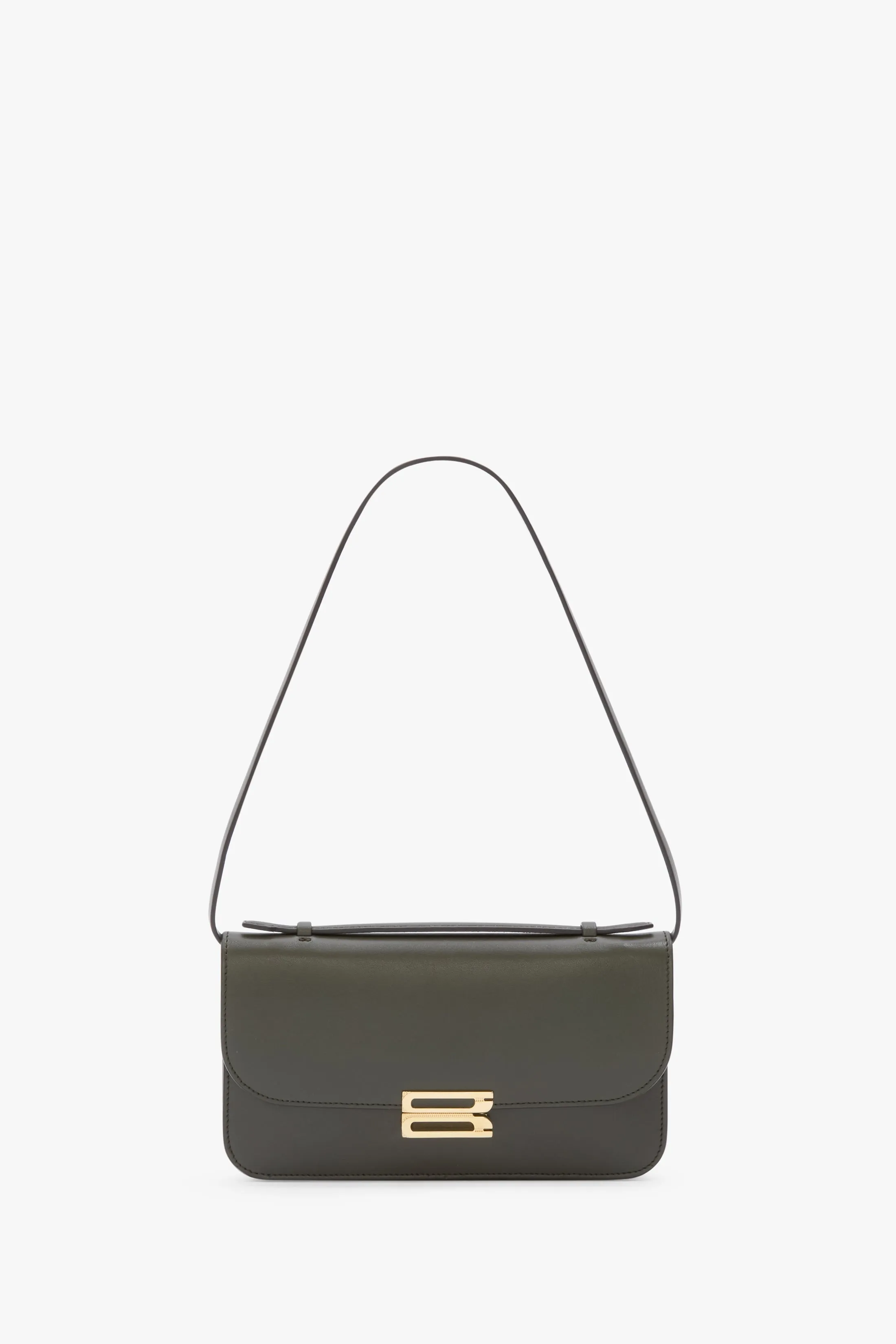 Dorian Pochette In Dark Olive Leather sold by Victoria Beckham