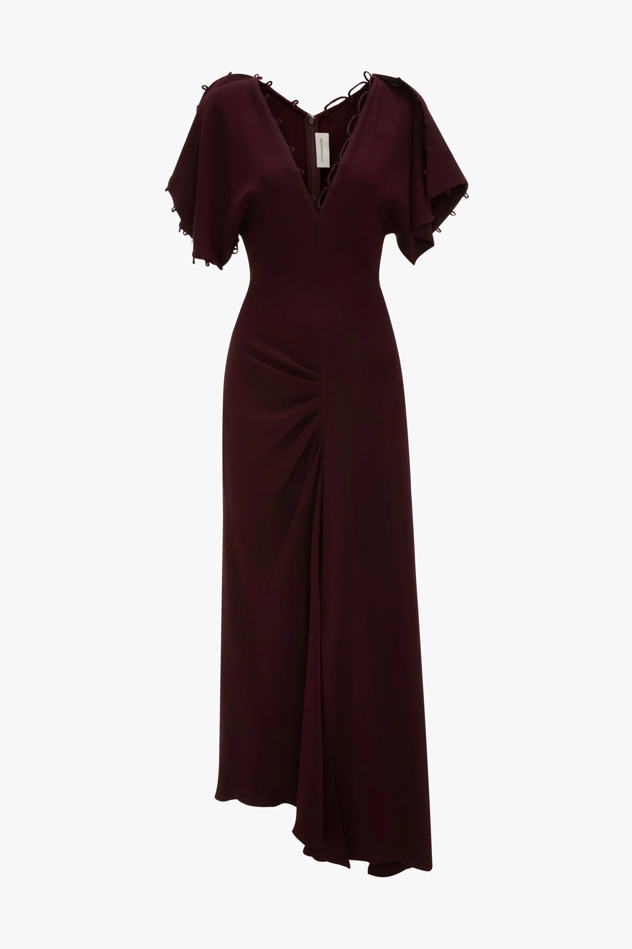 Draped Midi Dress In Merlot sold by Victoria Beckham product image thumbnail 4