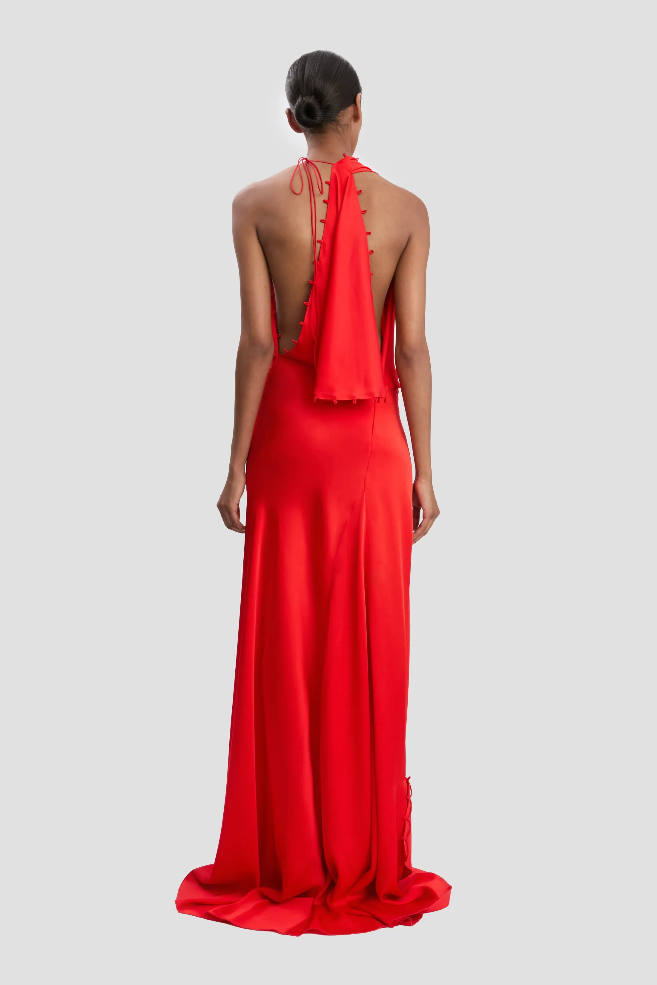 Sleeveless Draped Gown In Cayenne sold by Victoria Beckham product image thumbnail 4