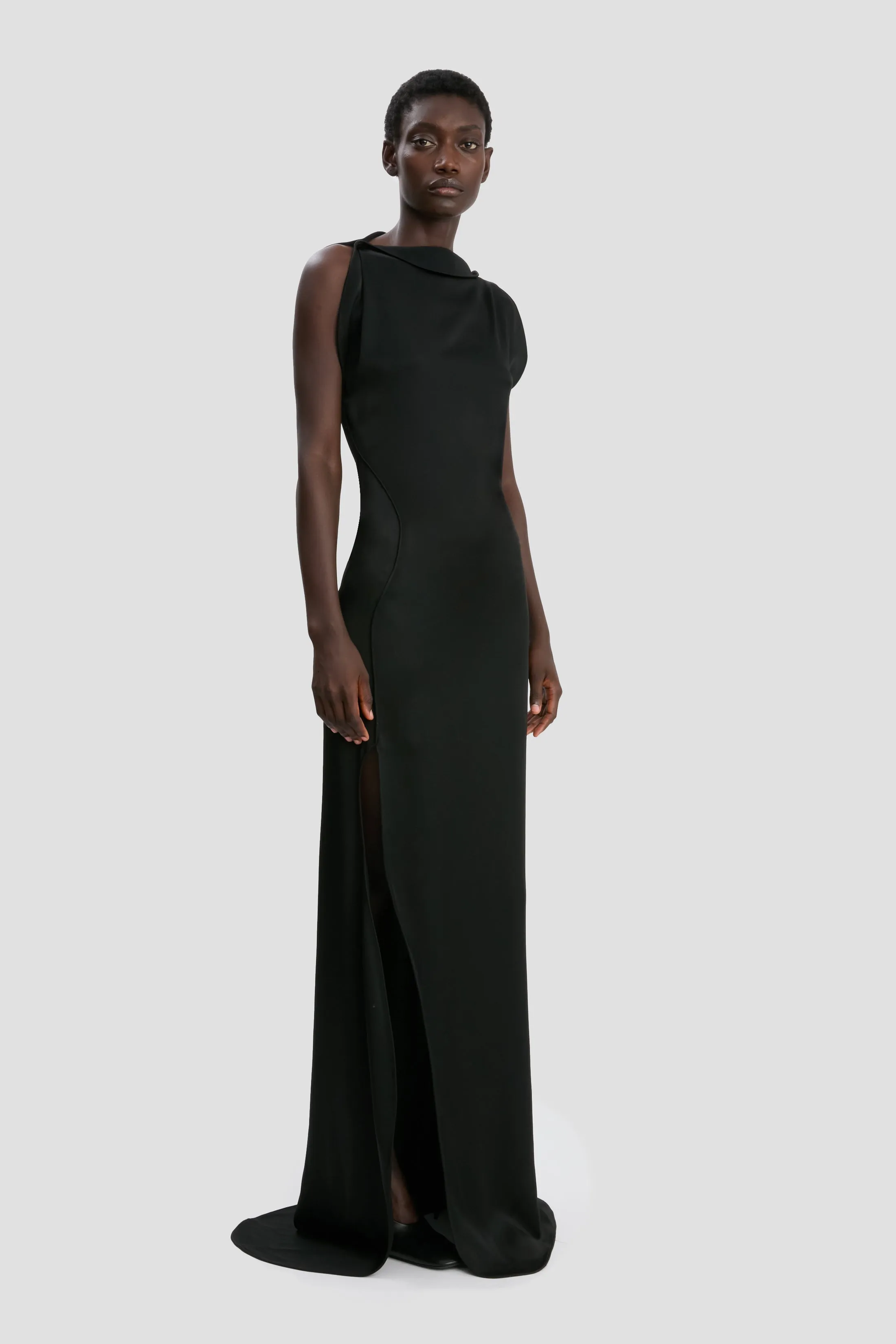 Split Side Dress In Black sold by Victoria Beckham product image thumbnail 2