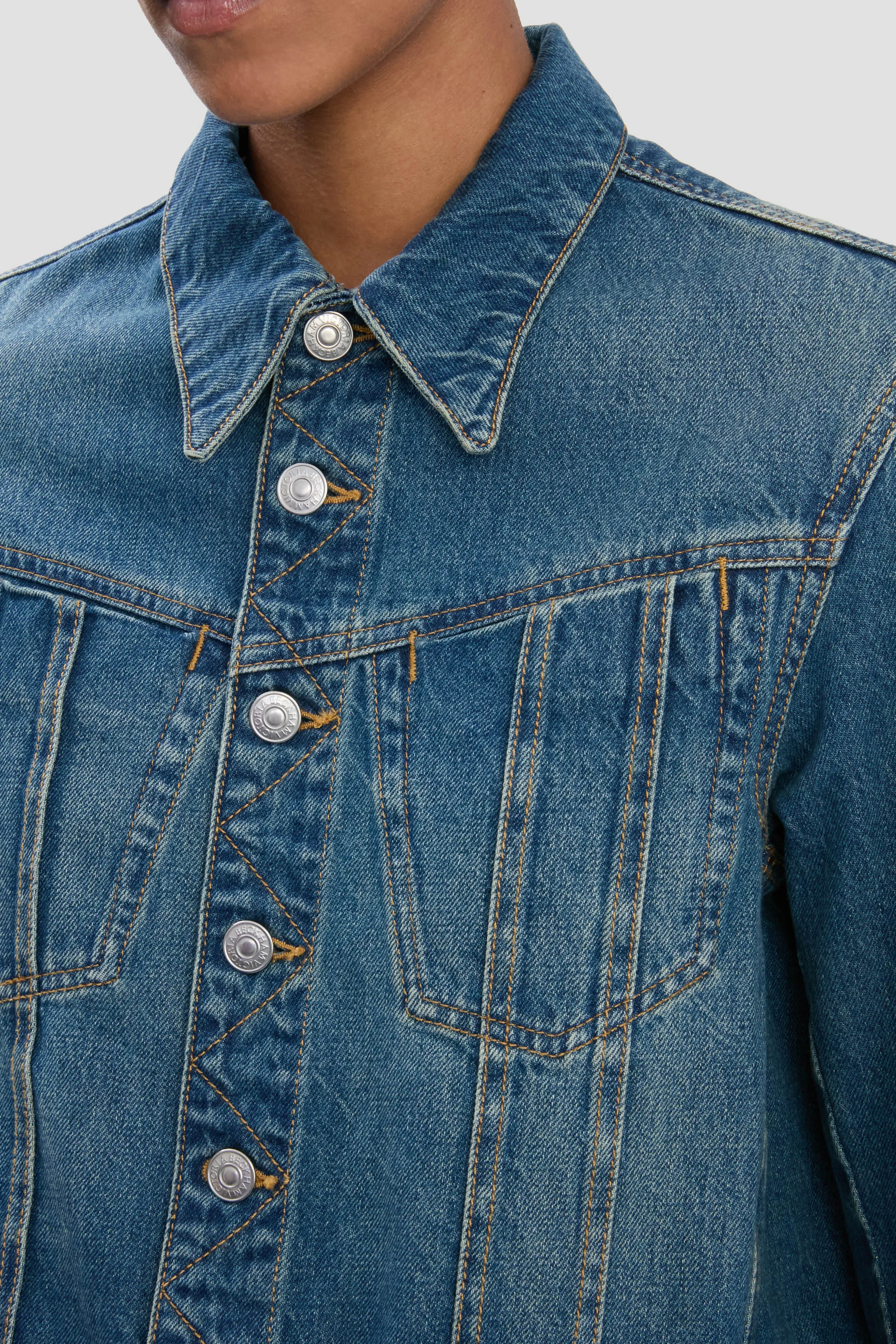 Denim Jacket In Mid Blue Wash sold by Victoria Beckham product image thumbnail 2