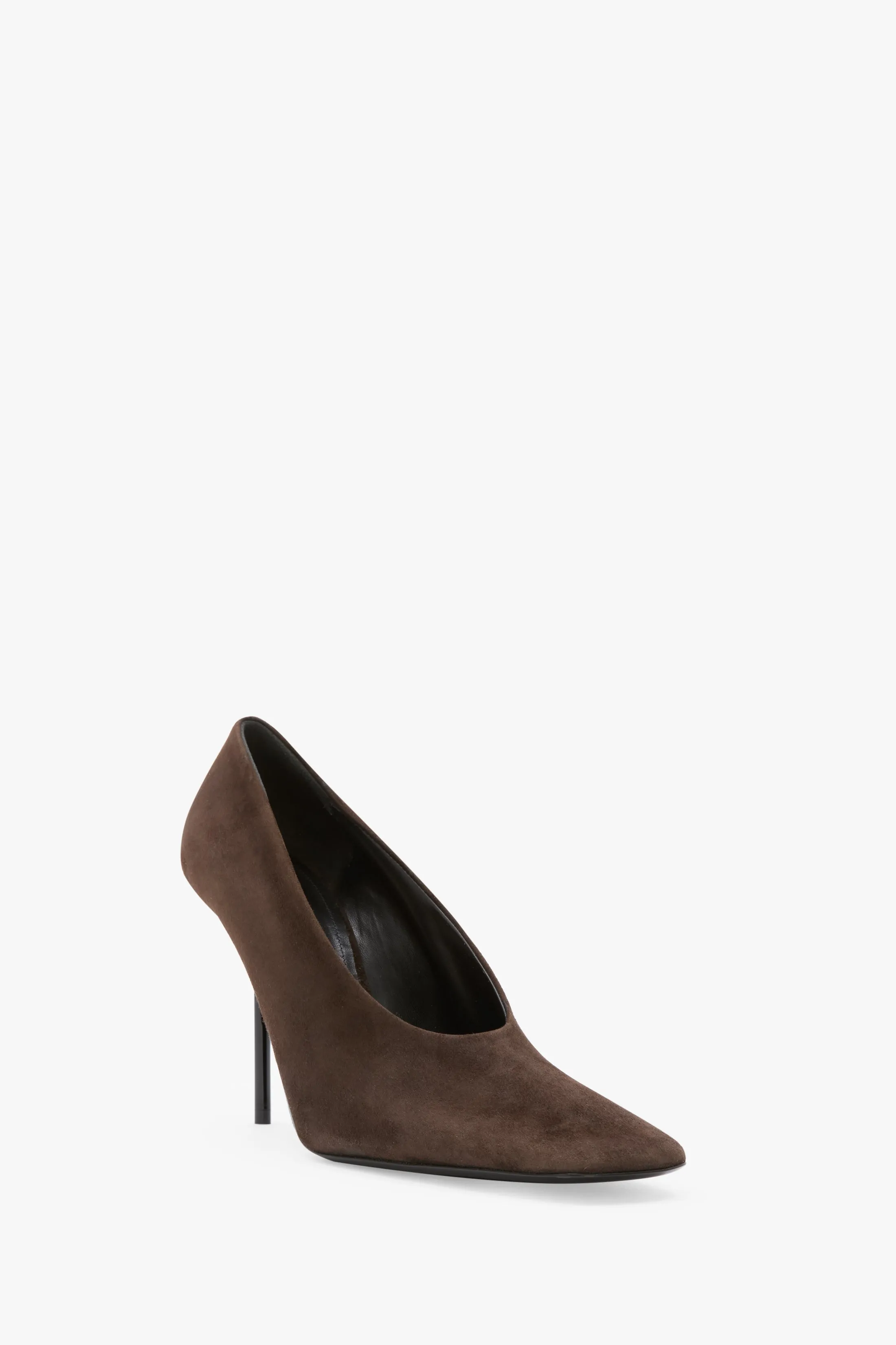Olivia Stiletto Pump In Chocolate Brown Suede sold by Victoria Beckham product image thumbnail 2