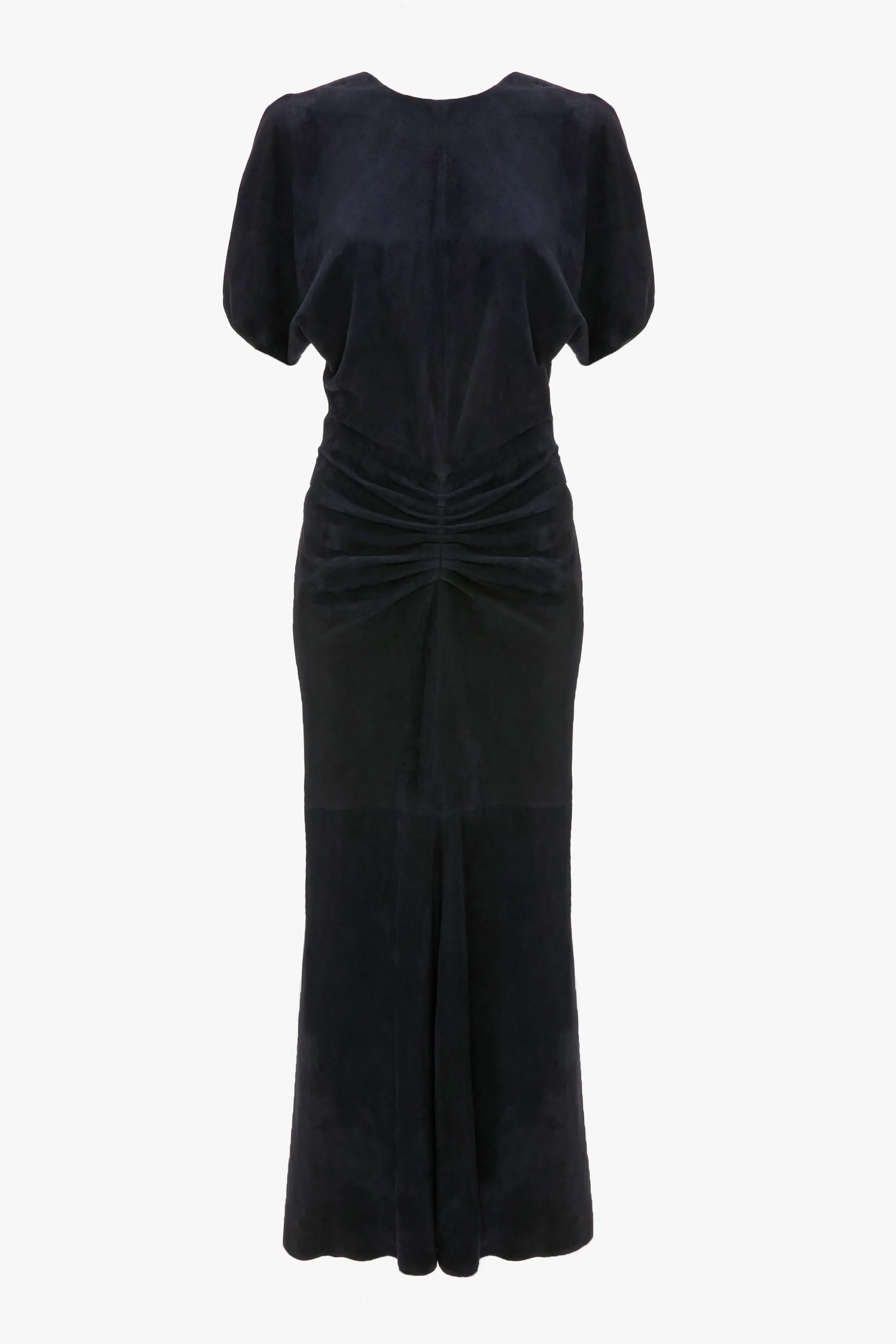 Bela Midi Dress In Navy Suede sold by Victoria Beckham product image thumbnail 5