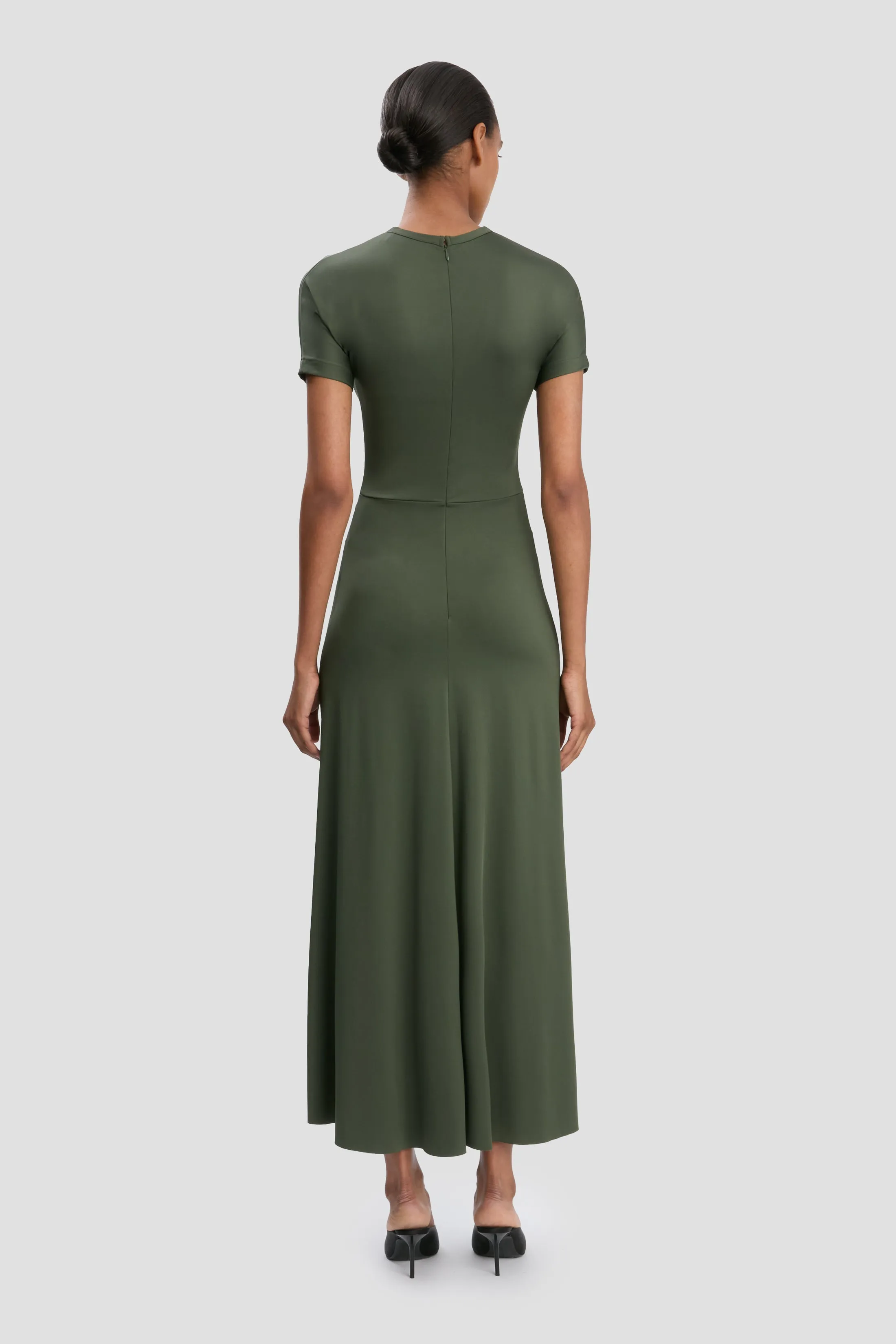 Bela T-Shirt Midi Dress In Oregano sold by Victoria Beckham product image thumbnail 4