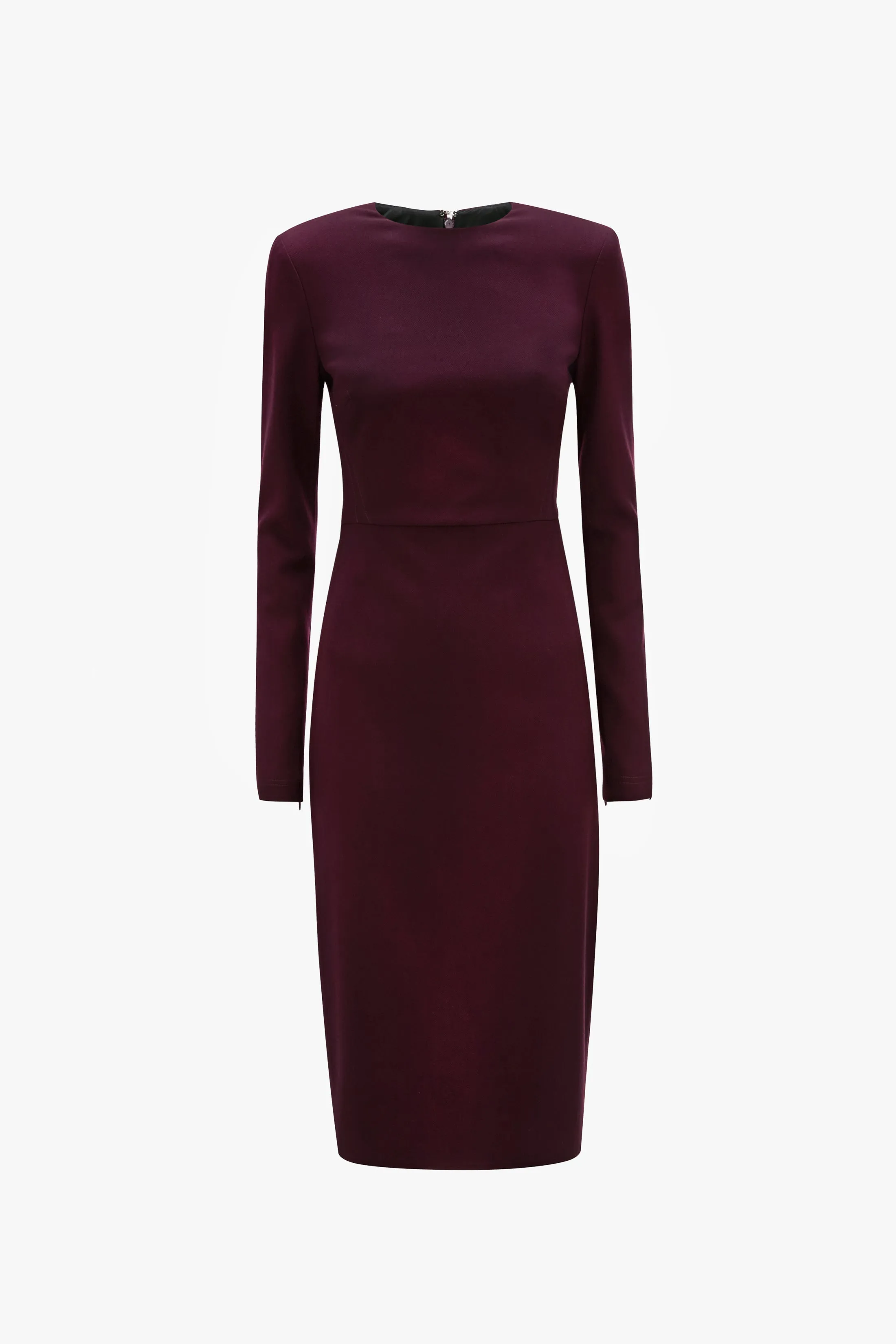 T-Shirt Fitted Dress In Deep Mahogany sold by Victoria Beckham product image thumbnail 5