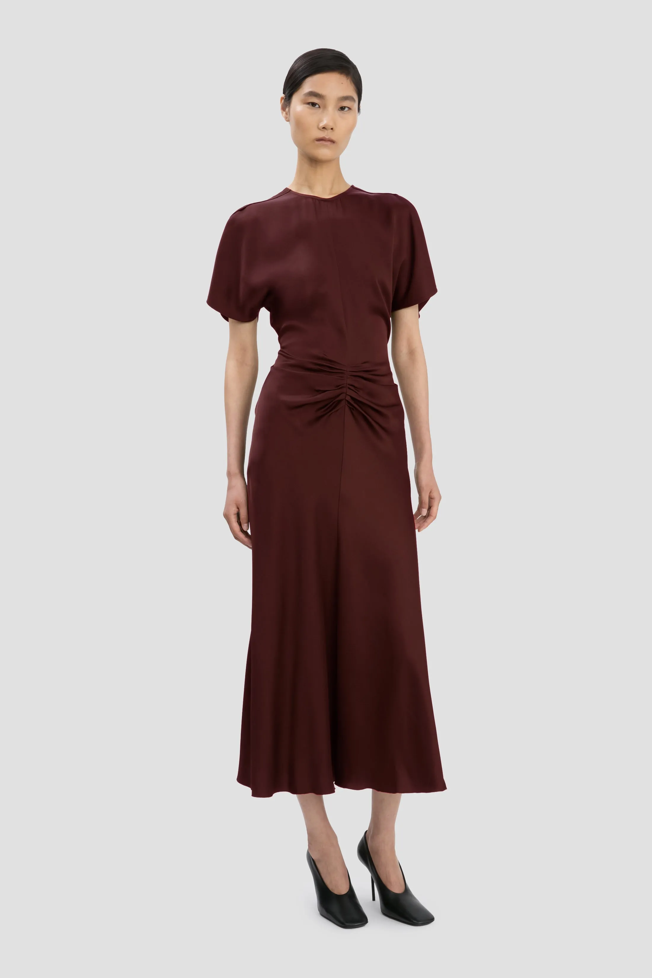 Bela Midi Dress In Merlot sold by Victoria Beckham product image thumbnail 2