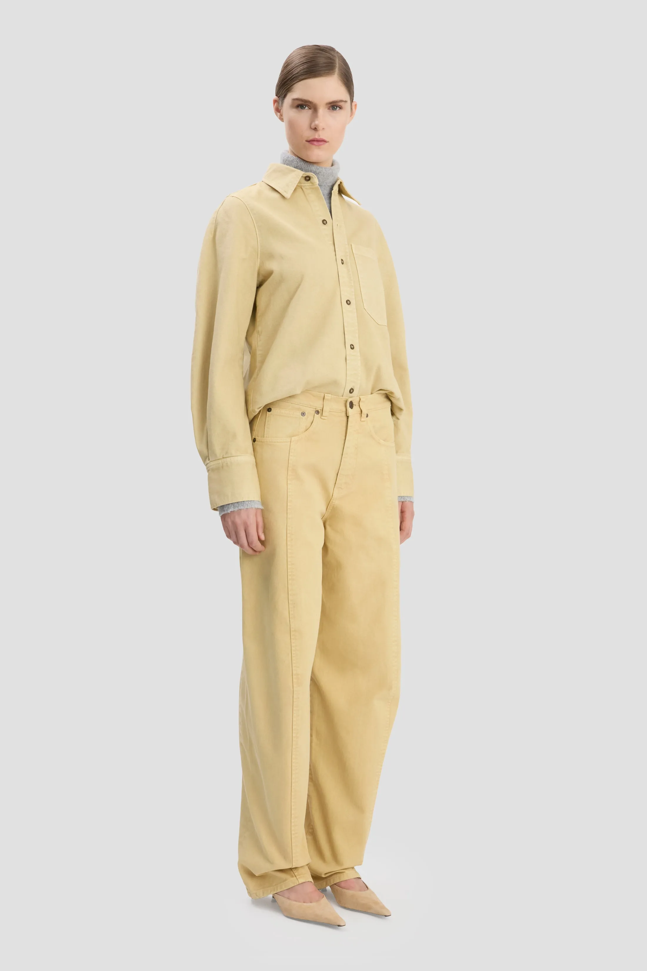 Slim Shirt In Butter Yellow sold by Victoria Beckham product image thumbnail 2