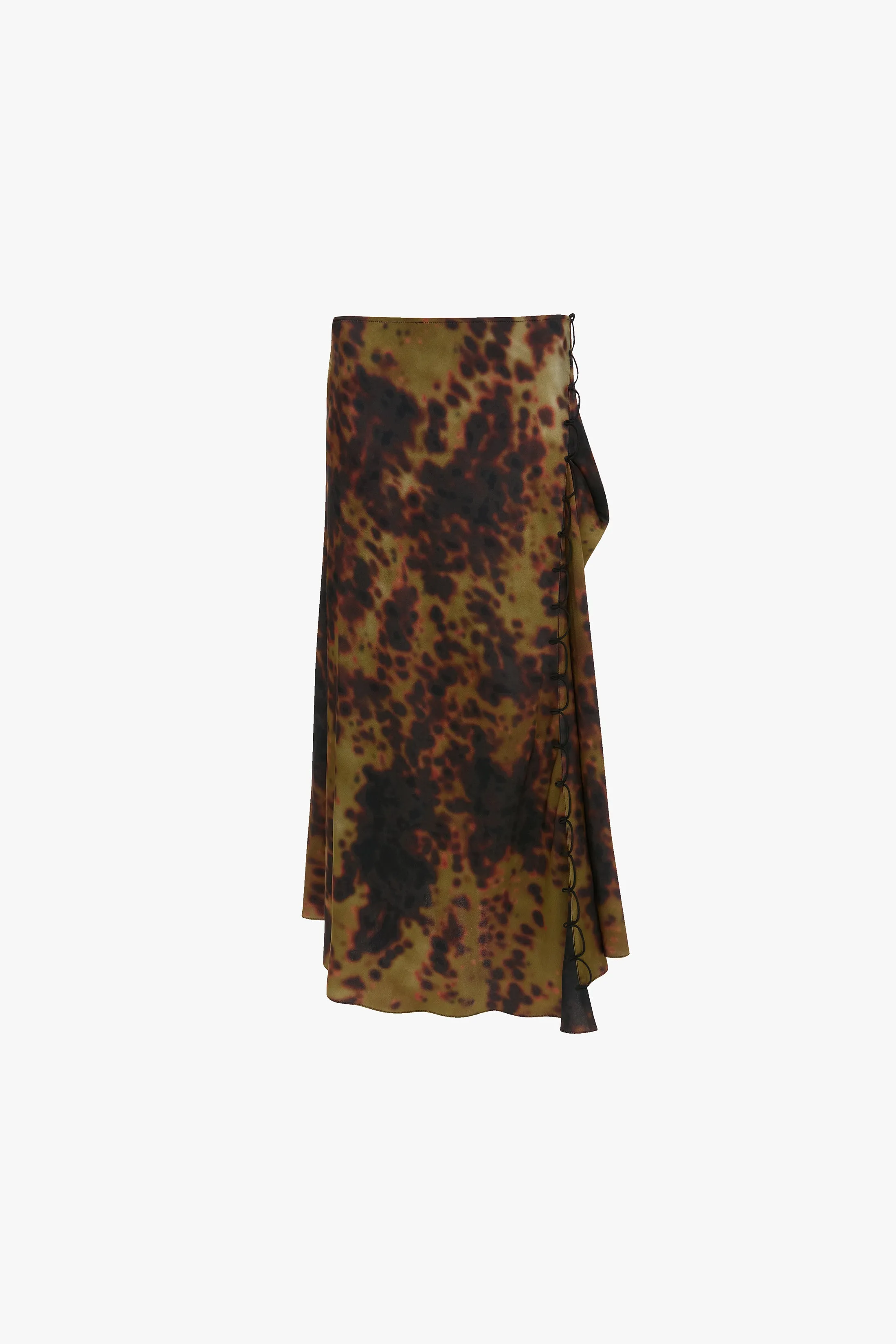Midi Skirt In Olive Brown Print sold by Victoria Beckham product image thumbnail 5