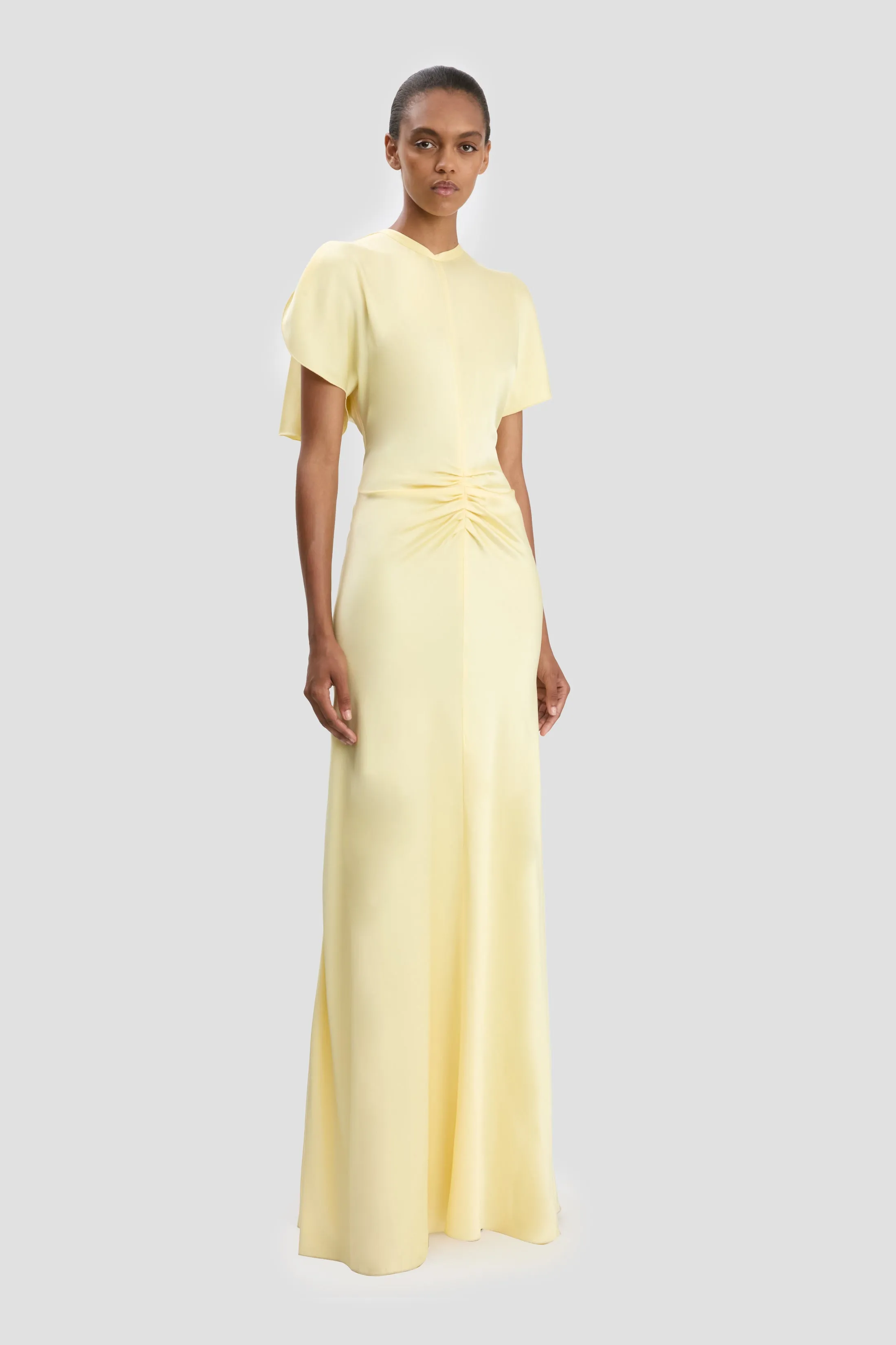 Bela Floor-Length Dress In Daffodil Yellow sold by Victoria Beckham product image thumbnail 2