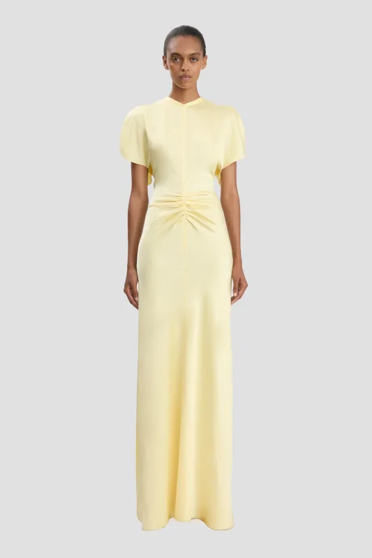 Bela Floor-Length Dress In Daffodil Yellow sold by Victoria Beckham