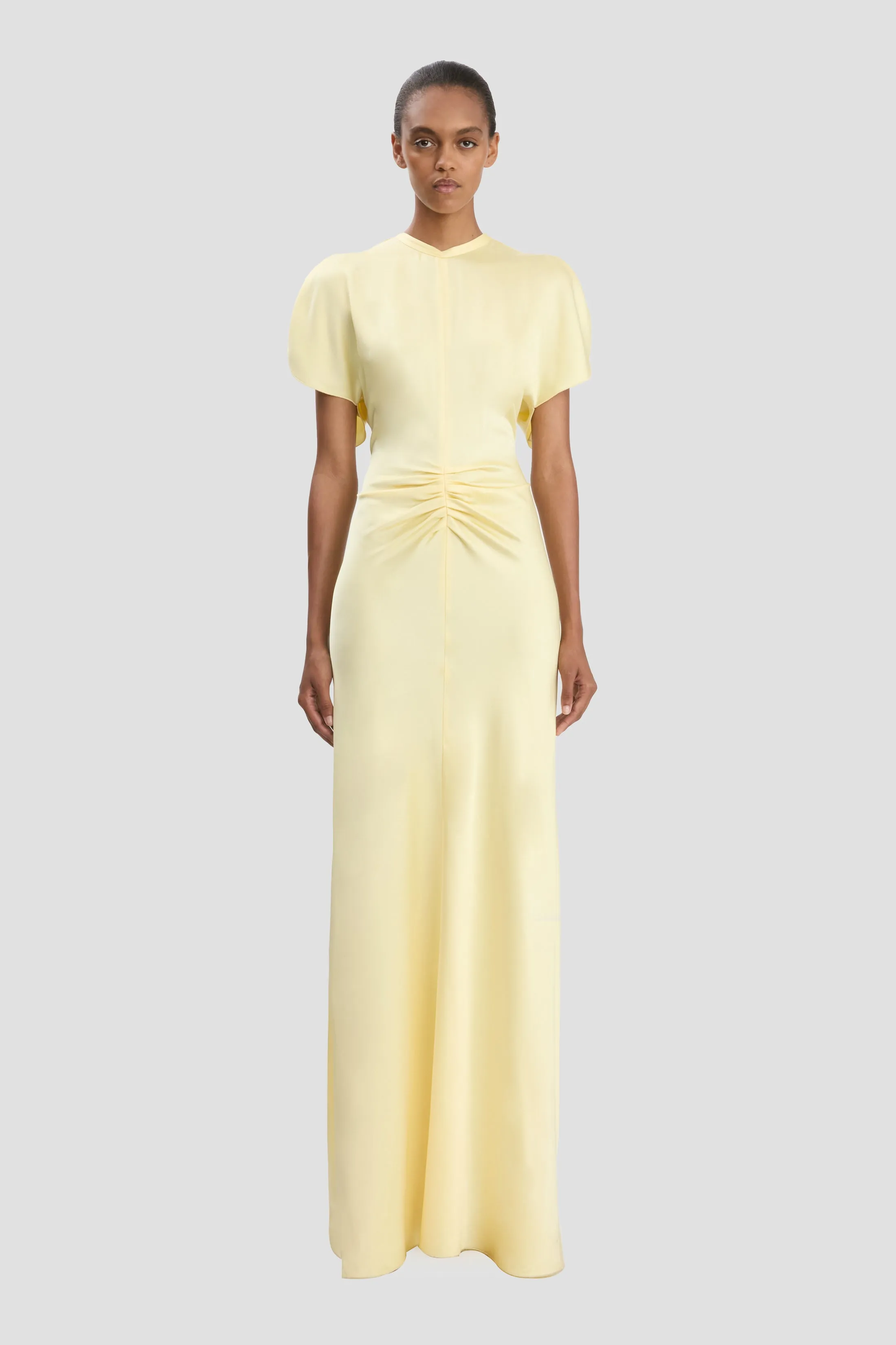 Bela Floor-Length Dress In Daffodil Yellow sold by Victoria Beckham