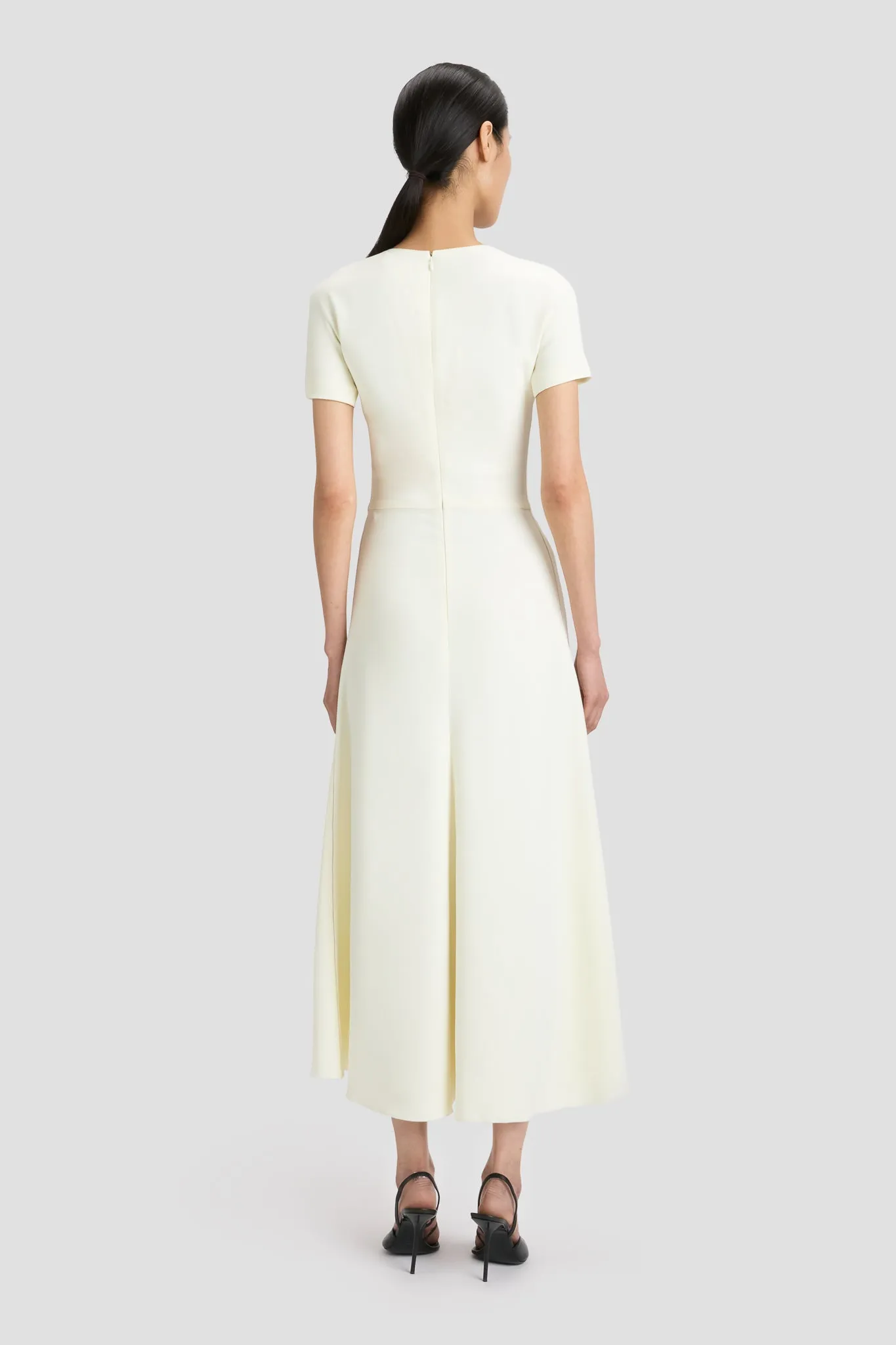 Bela T-Shirt Midi Dress In Ivory sold by Victoria Beckham product image thumbnail 4