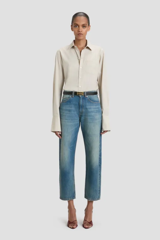 Bernie Jean In Washed Blue sold by Victoria Beckham