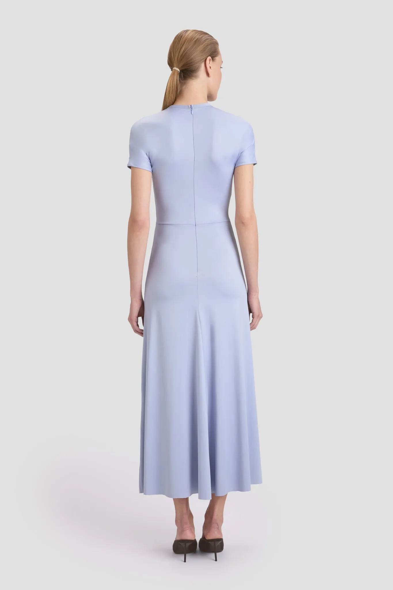 Bela T-Shirt Midi Dress In Delphinium Blue sold by Victoria Beckham product image thumbnail 5
