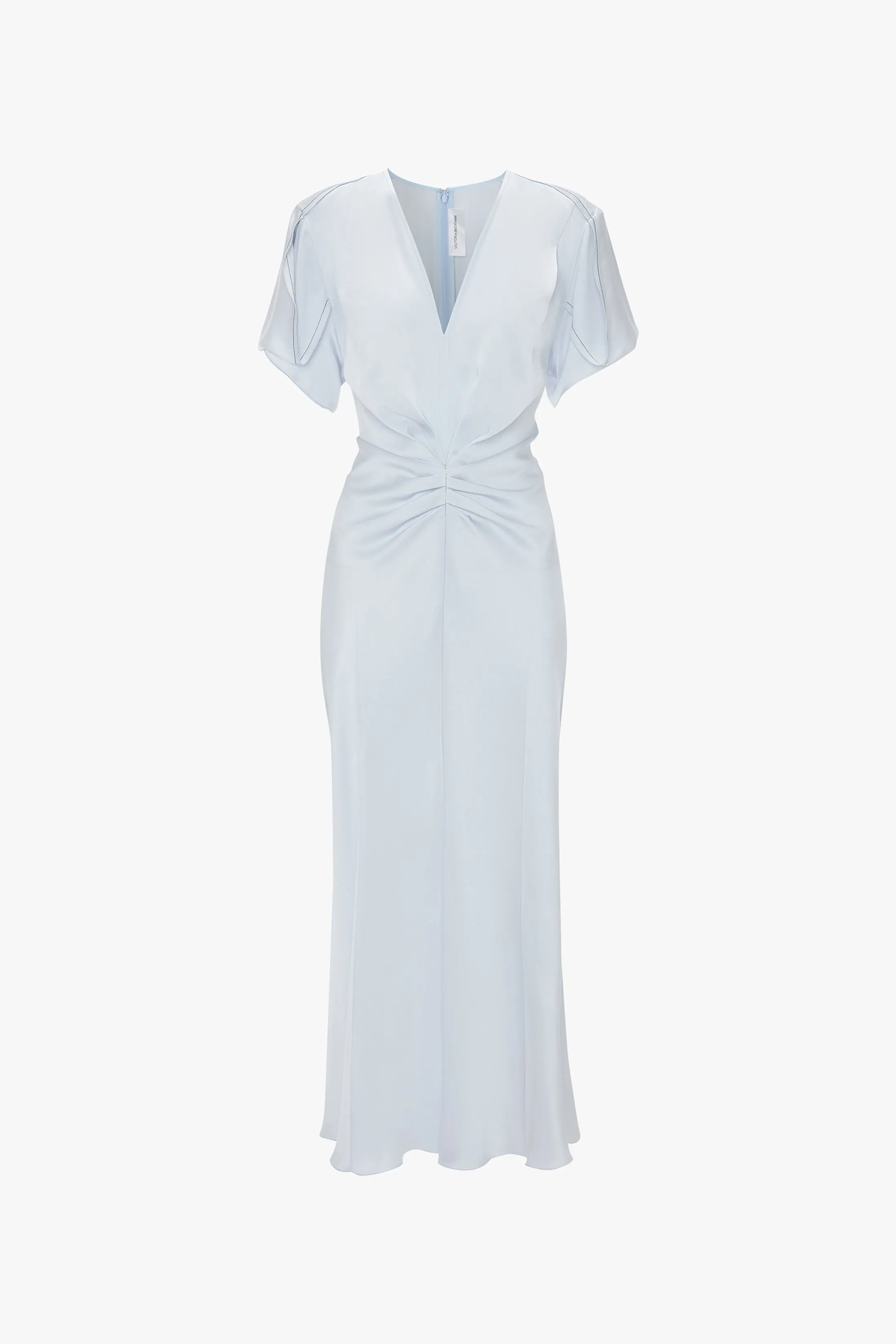 Eva V-Neck Midi Dress In Ice sold by Victoria Beckham product image thumbnail 4