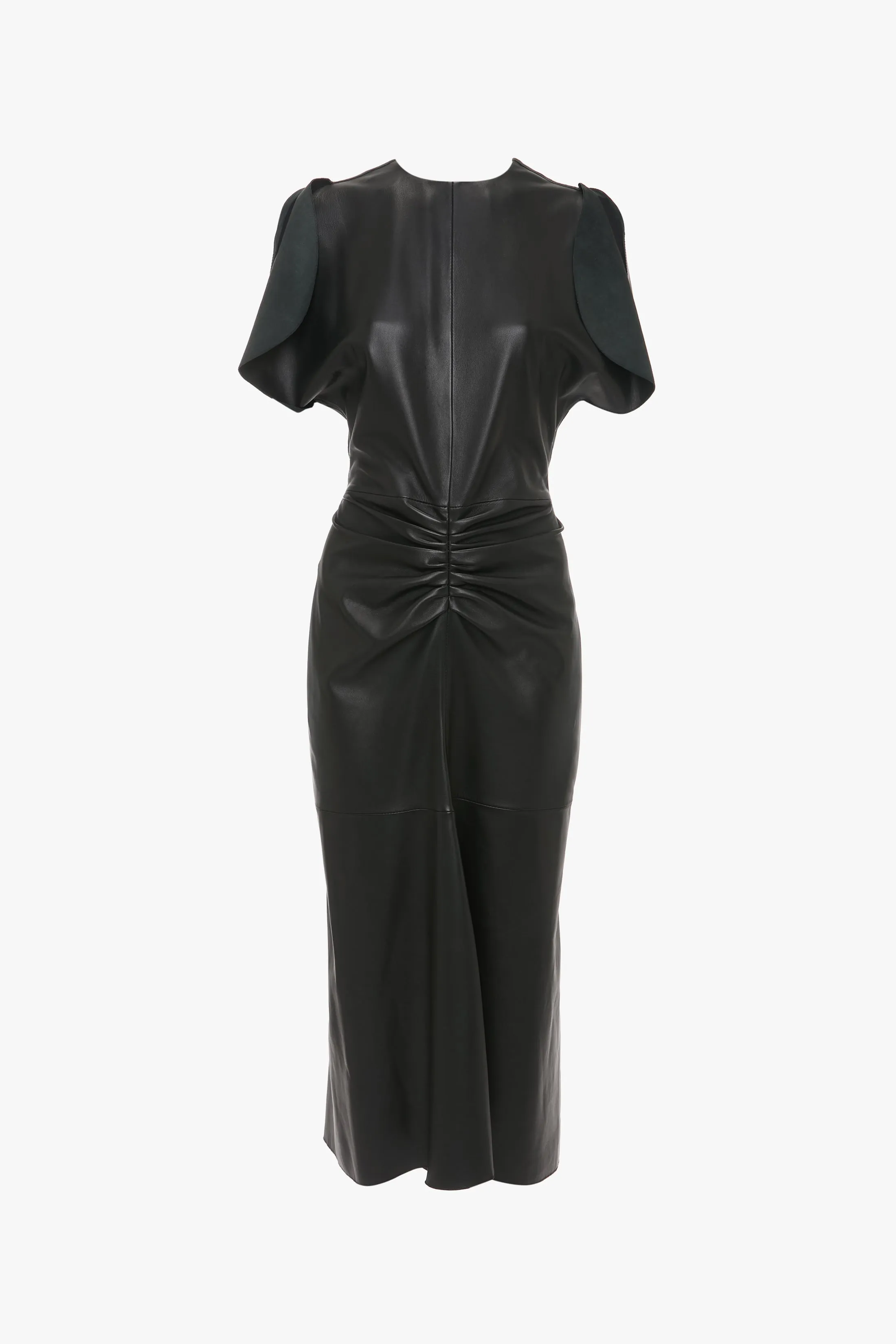 Leather Bela Midi Dress In Black sold by Victoria Beckham product image thumbnail 5