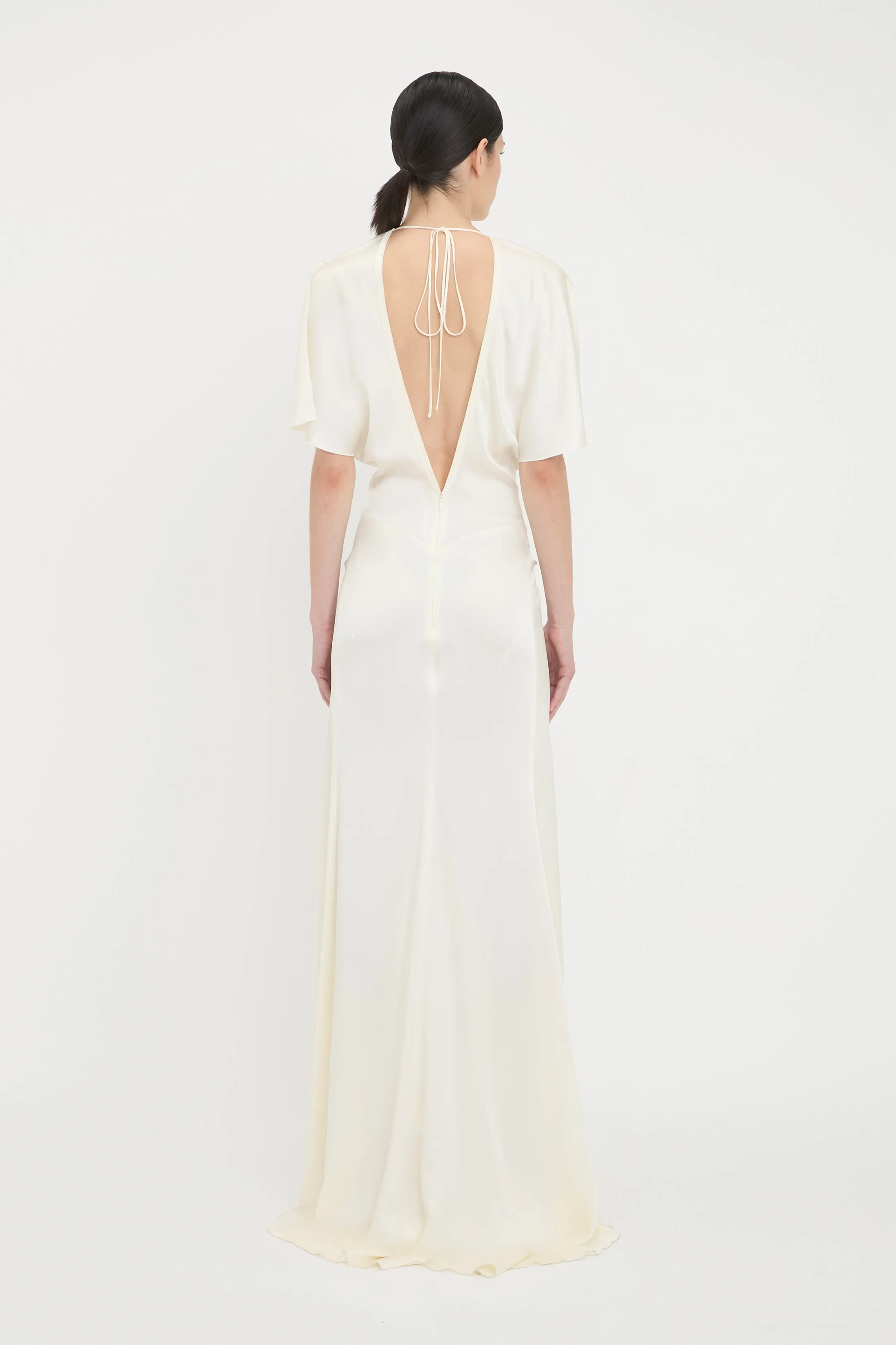 Bela Floor-Length Dress In Ivory sold by Victoria Beckham product image thumbnail 3