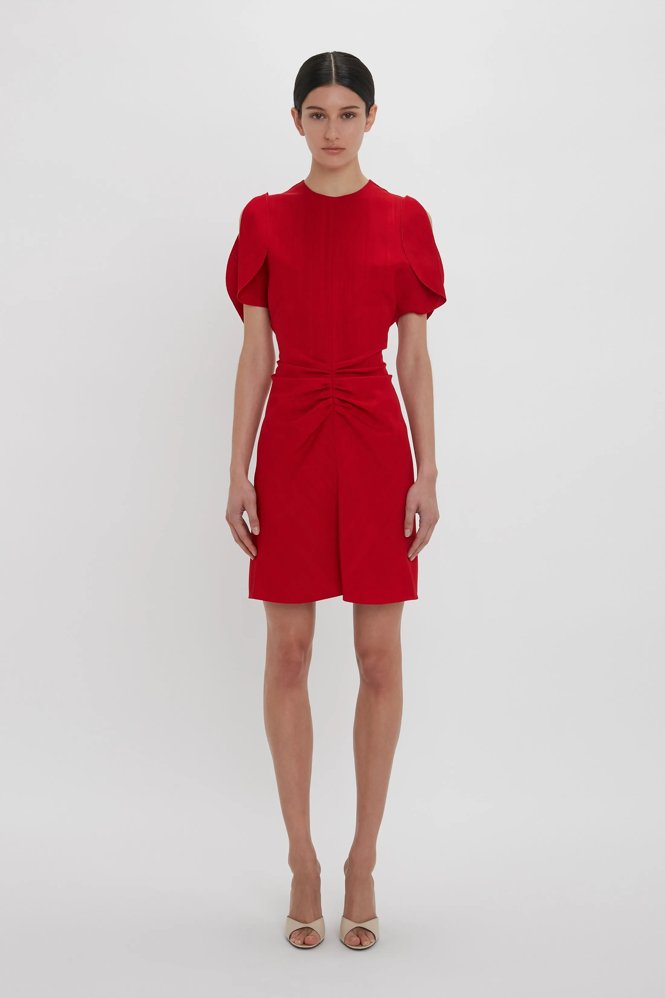 Bela Mini Dress In Carmine sold by Victoria Beckham