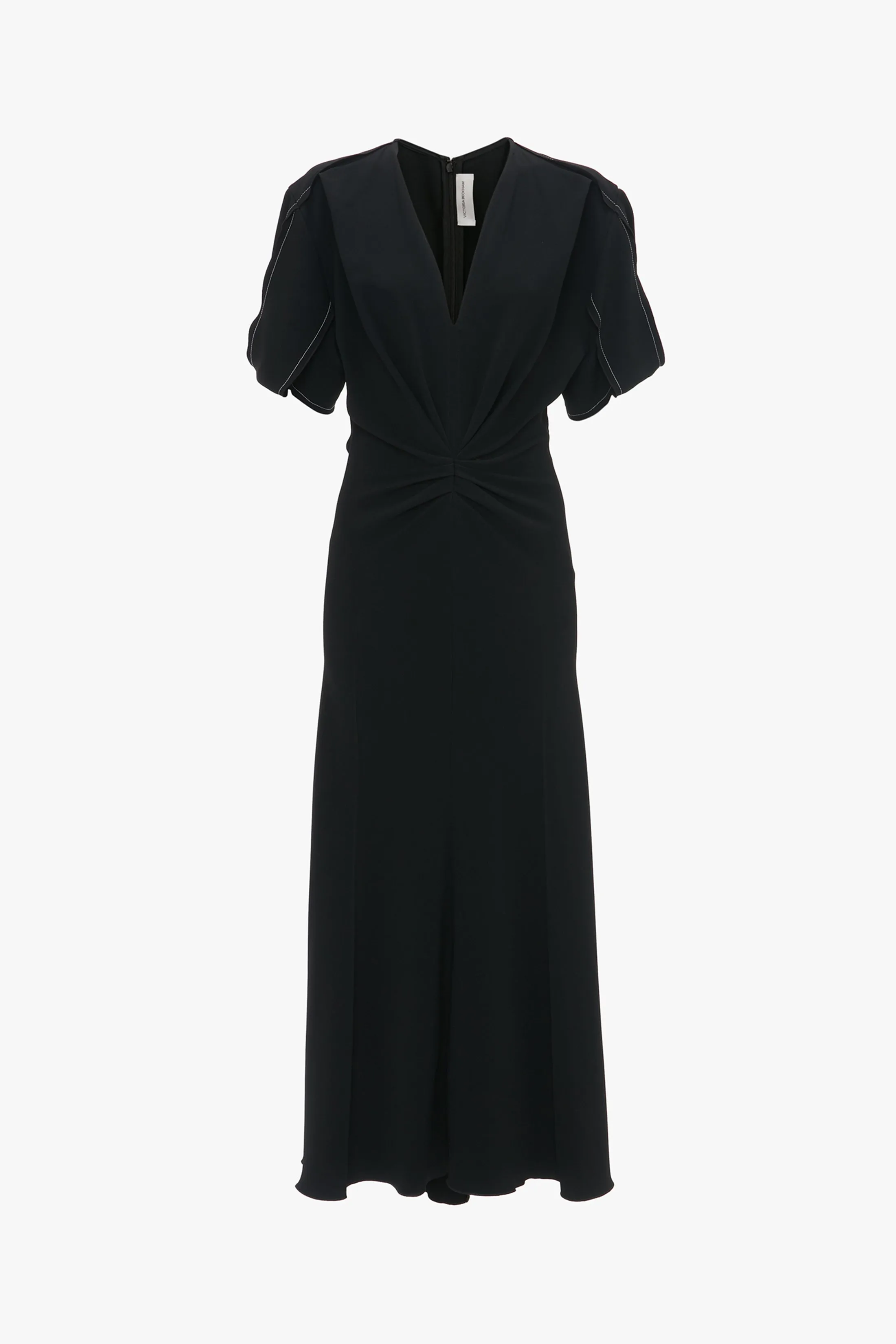 Eva V-Neck Midi Dress in Black sold by Victoria Beckham product image thumbnail 5