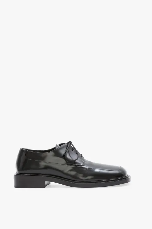 Flat Lace-Up Shoe in Black Smooth Leather sold by Victoria Beckham