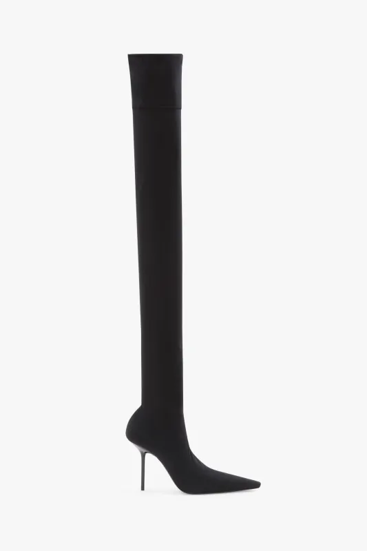 Sloan Stiletto Jersey Boot 100 In Black sold by Victoria Beckham