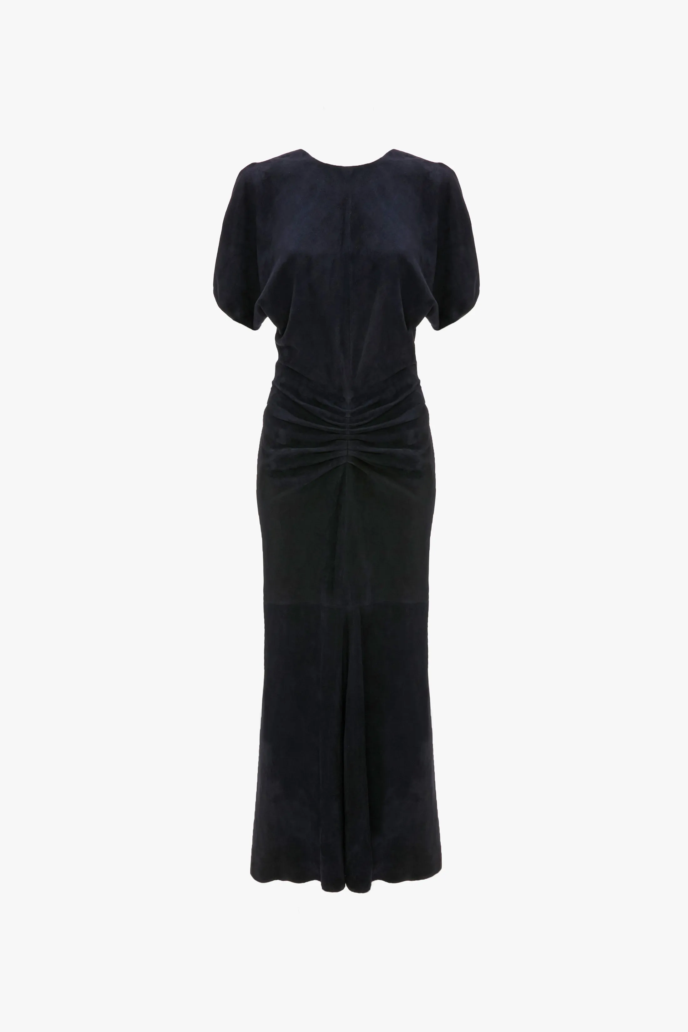 Bela Midi Dress In Navy Suede sold by Victoria Beckham product image thumbnail 5
