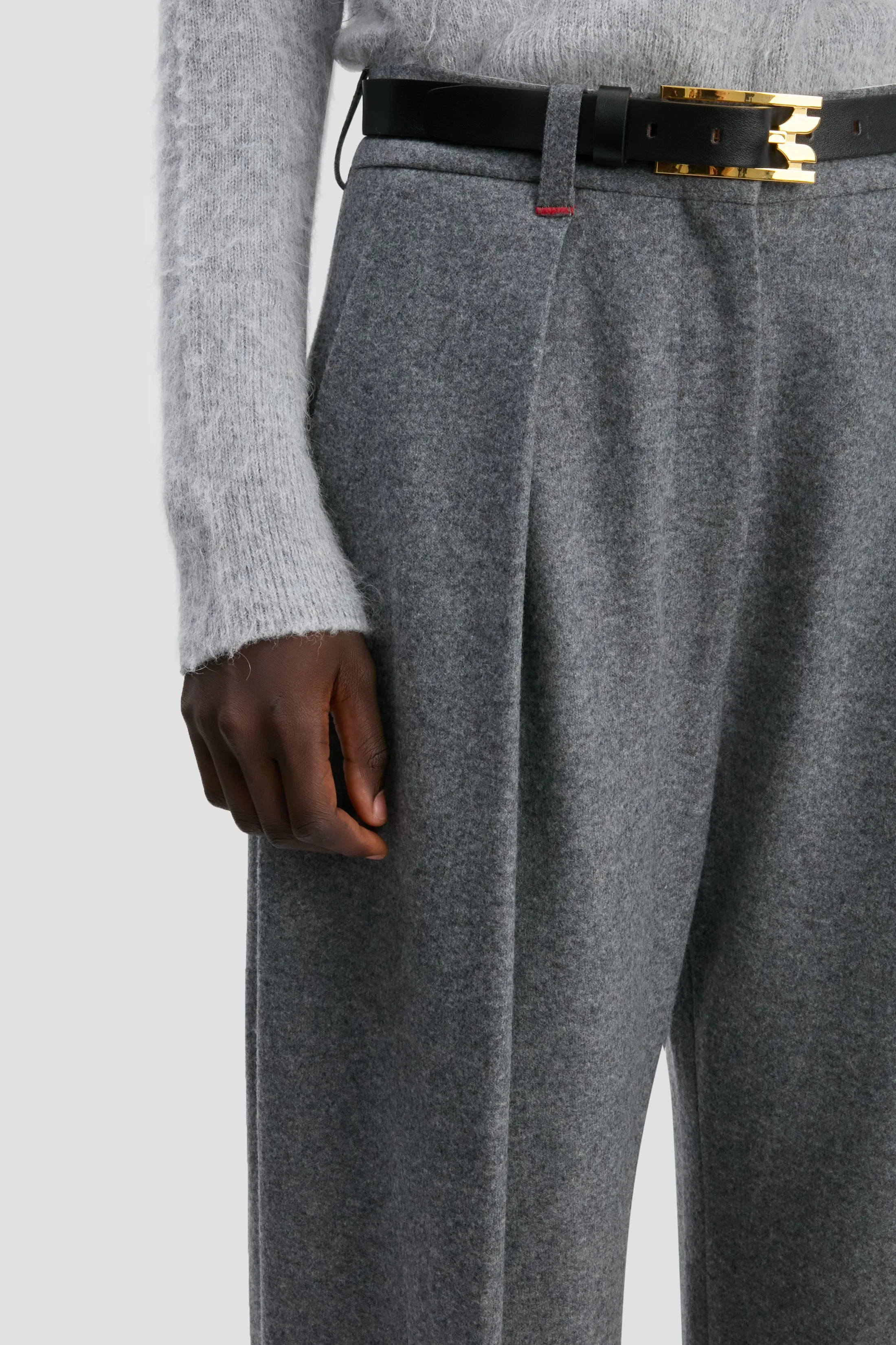 Charlee Trouser In Grey Melange sold by Victoria Beckham product image thumbnail 3
