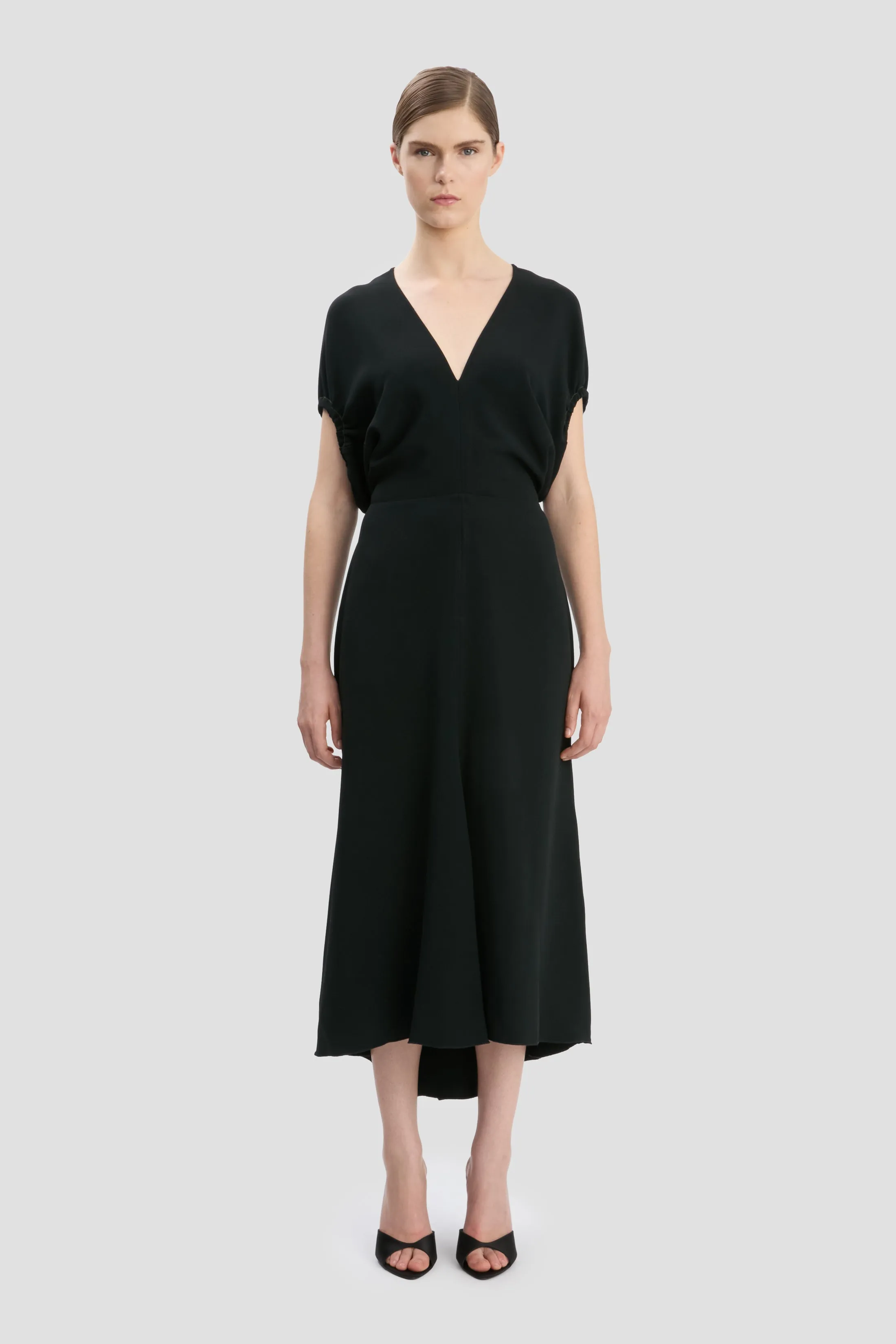 Edith Midi Dress In Black sold by Victoria Beckham