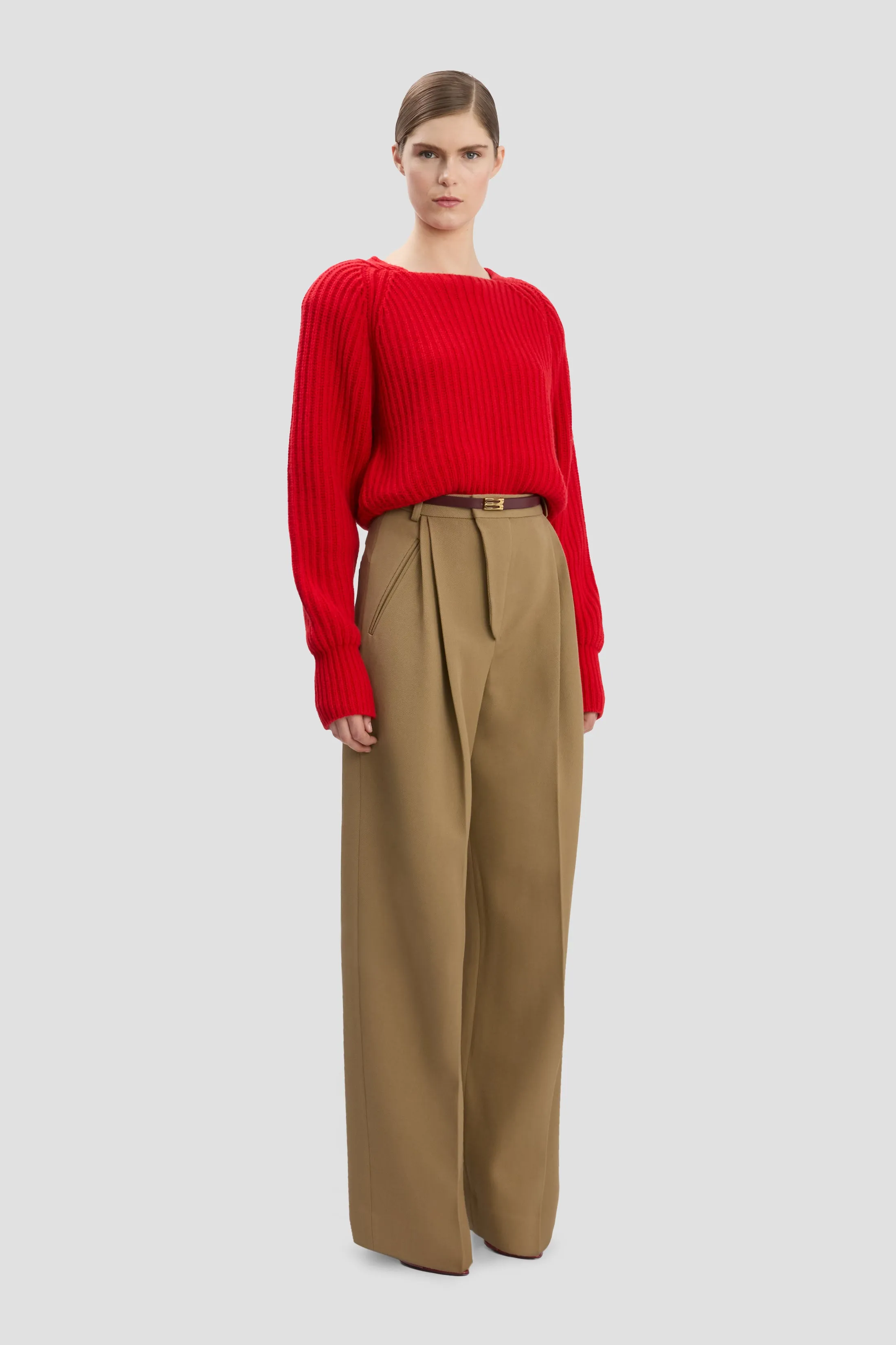 Charlee Trouser In Dark Camel sold by Victoria Beckham product image thumbnail 2
