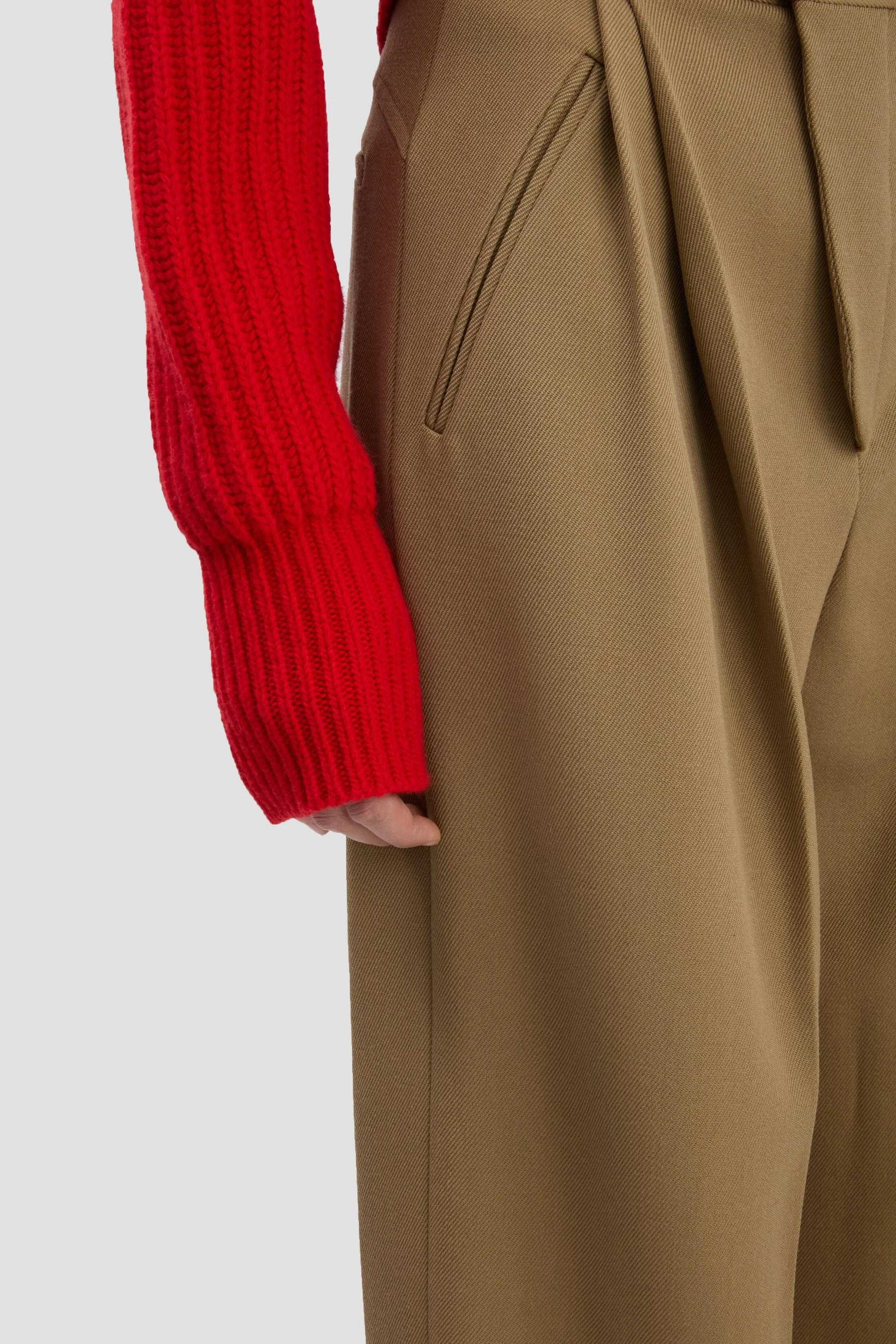 Charlee Trouser In Dark Camel sold by Victoria Beckham product image thumbnail 3