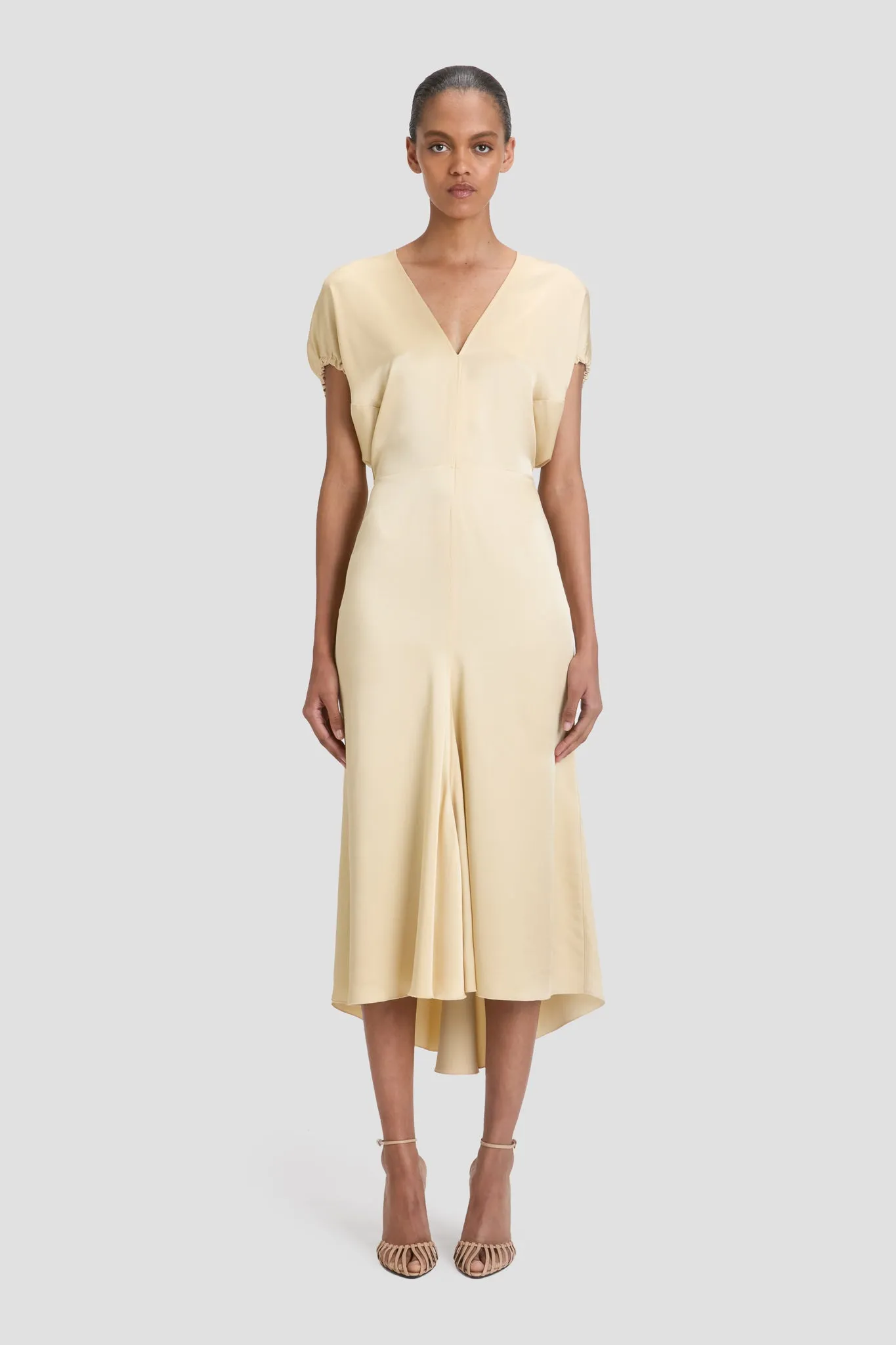 Edith Midi Dress In Macadamia sold by Victoria Beckham
