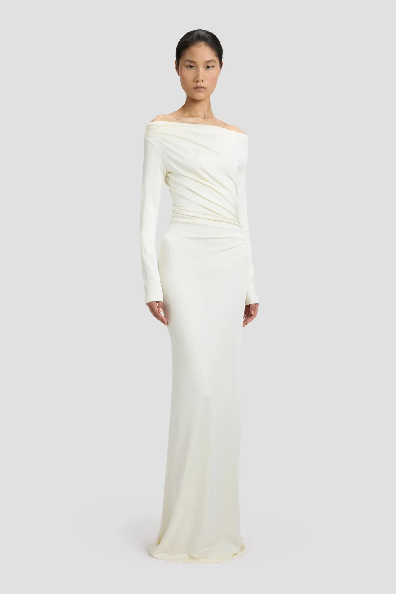 Off-Shoulder Gown In Ivory sold by Victoria Beckham product image thumbnail 2