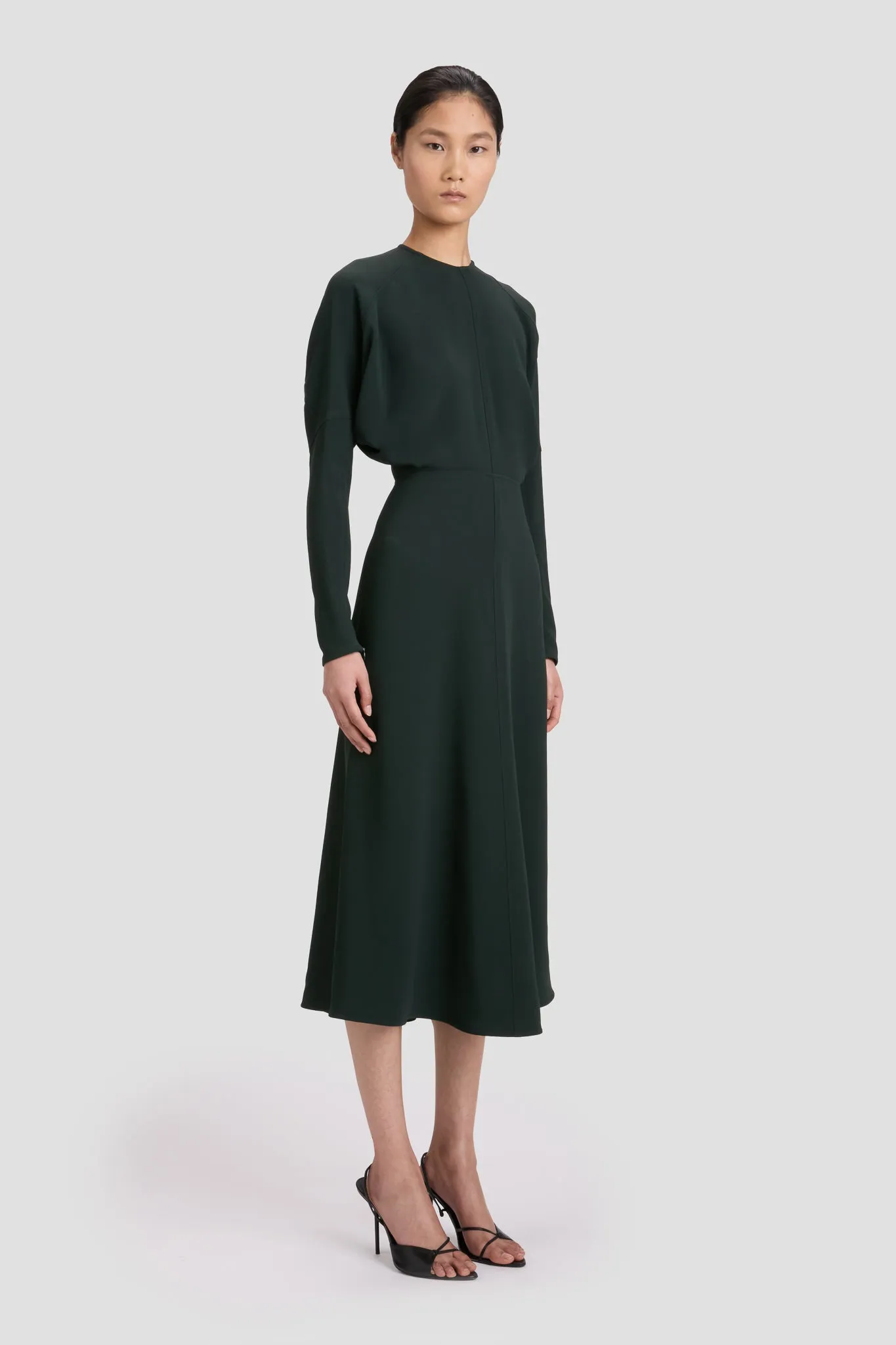 Dolman Midi Dress In Dark Pine sold by Victoria Beckham product image thumbnail 2