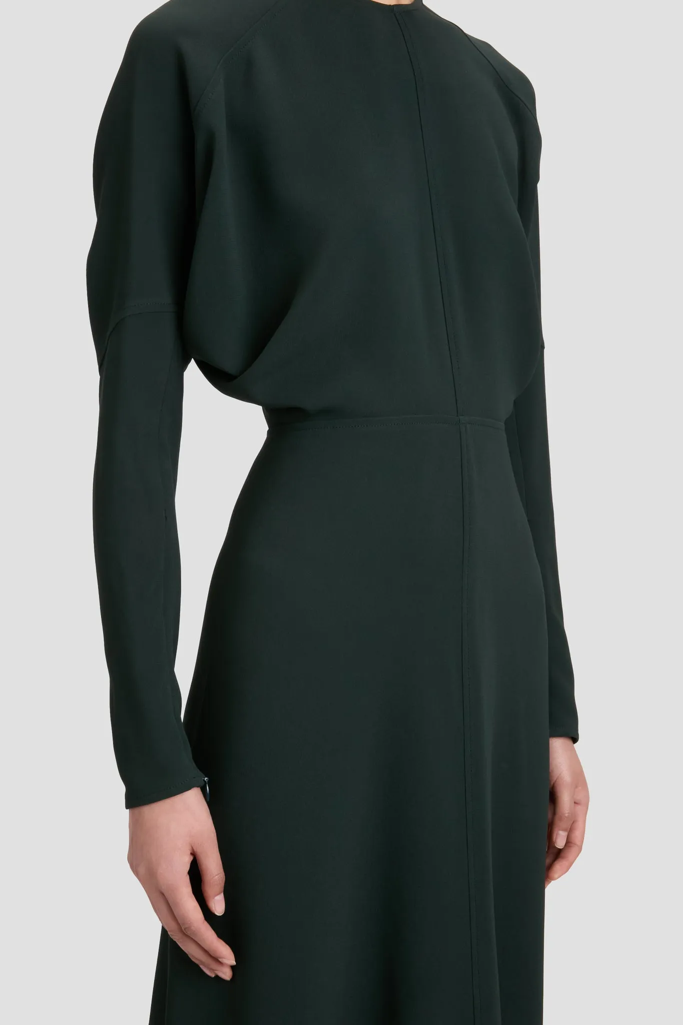 Dolman Midi Dress In Dark Pine sold by Victoria Beckham product image thumbnail 3