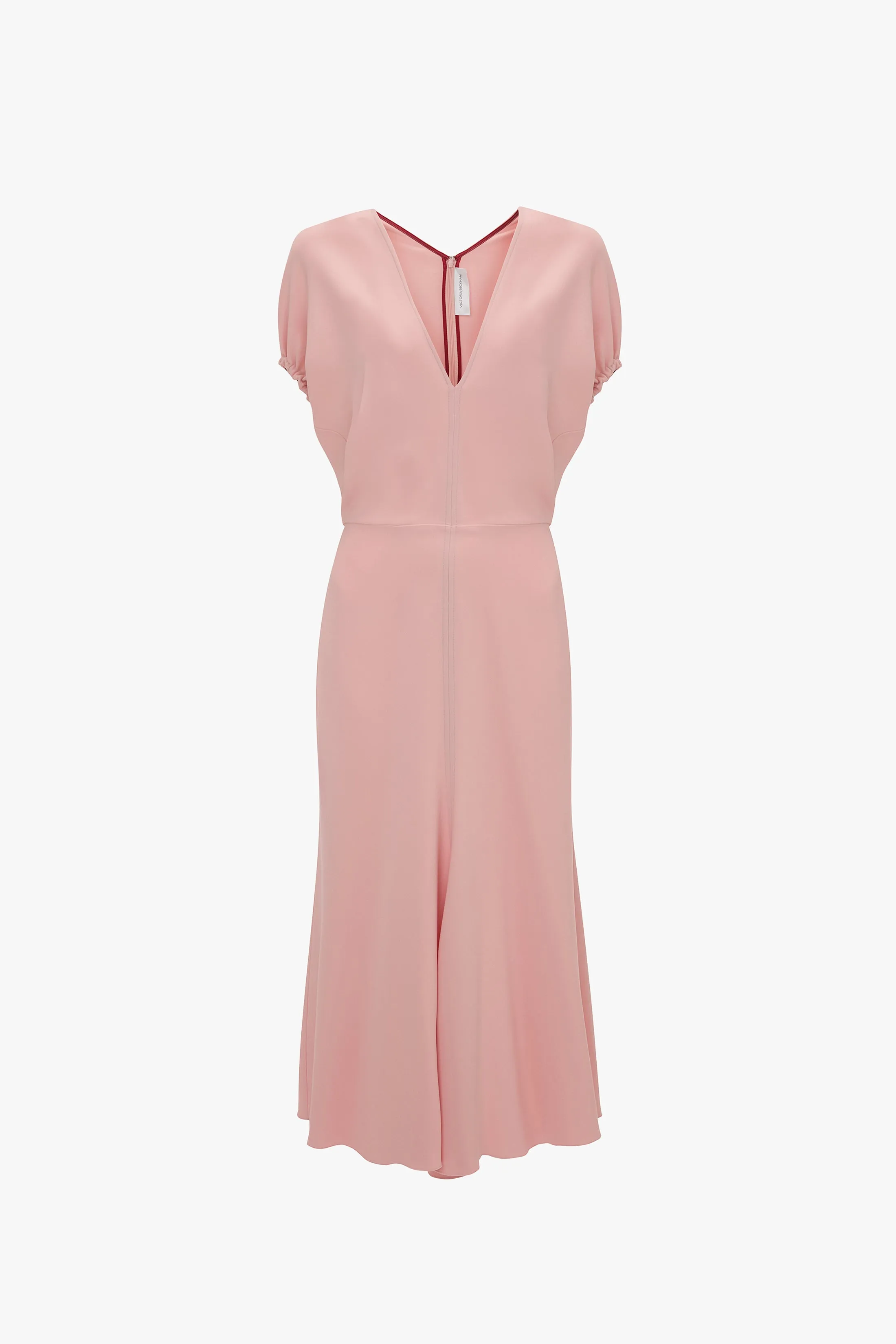 Edith Midi Dress In Antique Pink sold by Victoria Beckham product image thumbnail 5
