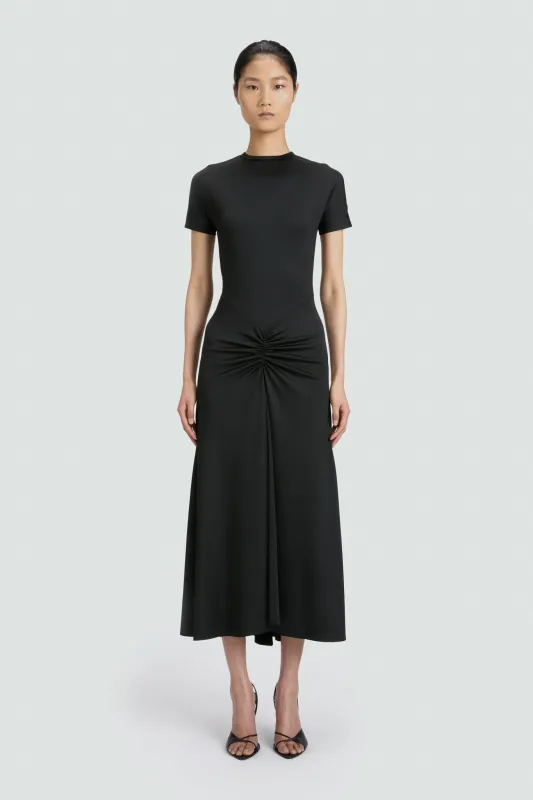 Blaire Midi Dress In Black sold by Victoria Beckham