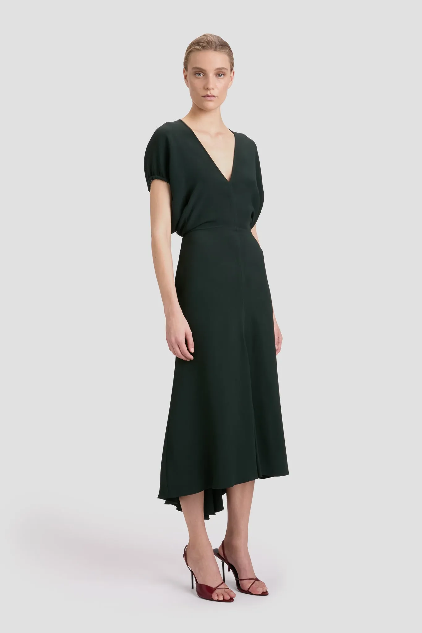 Edith Midi Dress In Dark Pine sold by Victoria Beckham product image thumbnail 2