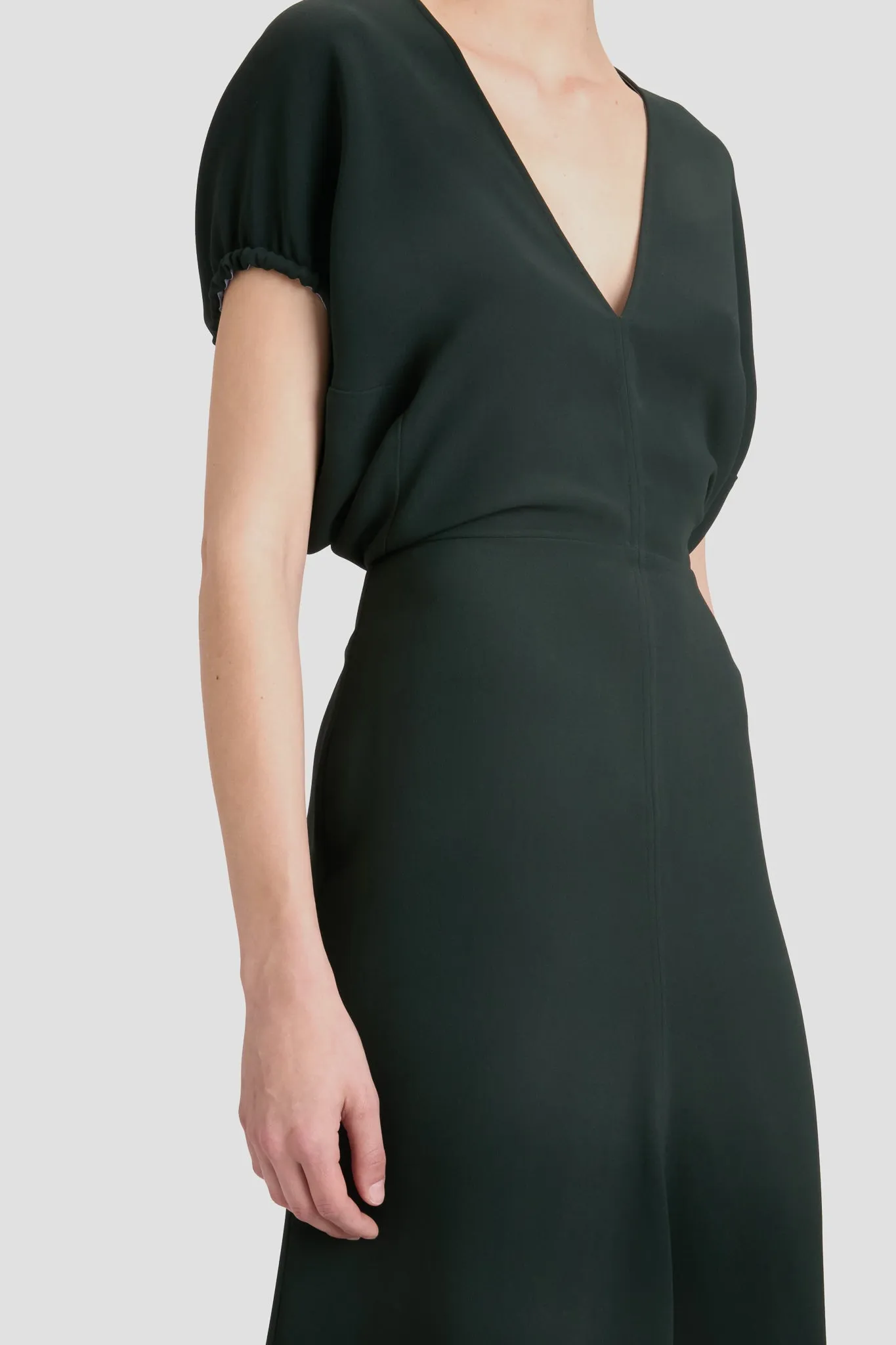 Edith Midi Dress In Dark Pine sold by Victoria Beckham product image thumbnail 3