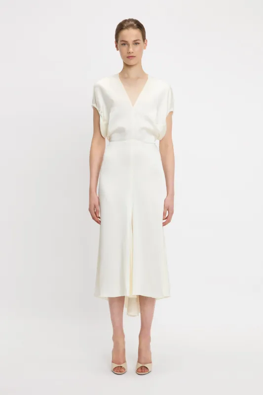 Edith Midi Dress In Ivory sold by Victoria Beckham