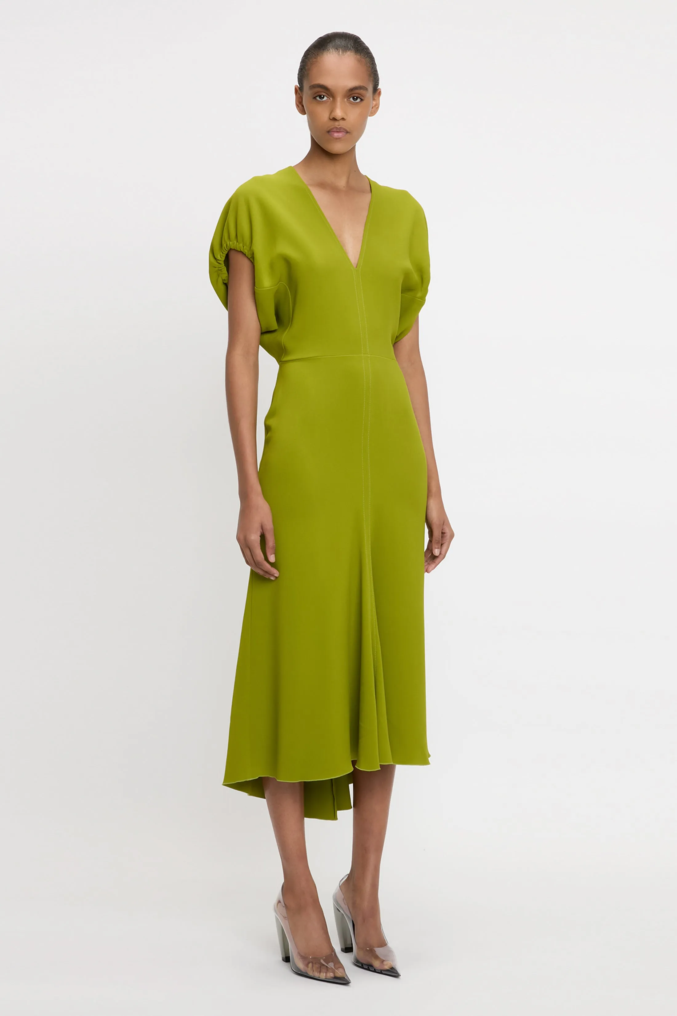 Edith Midi Dress In Parakeet sold by Victoria Beckham product image thumbnail 2