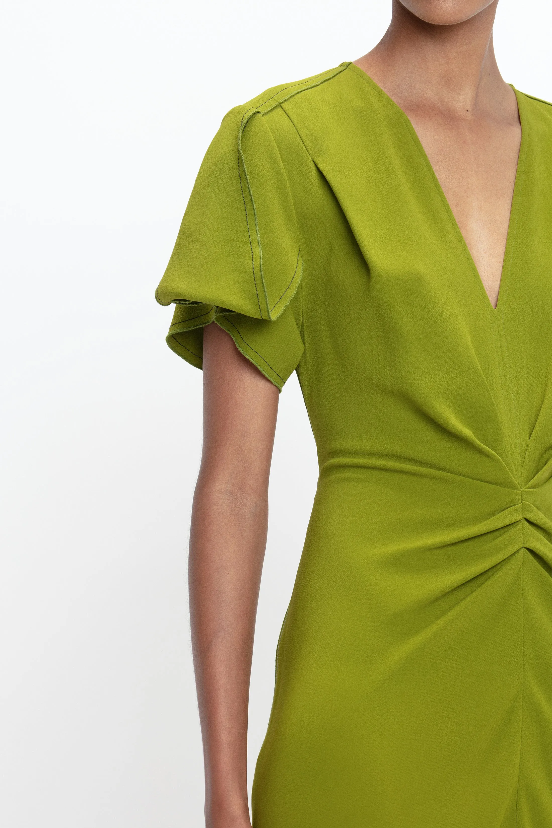 Eve Midi Dress In Parakeet sold by Victoria Beckham product image thumbnail 4