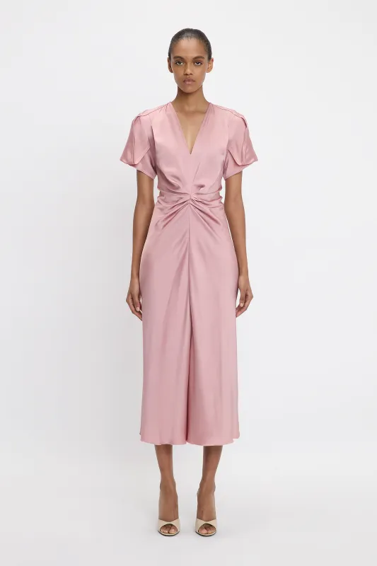 Eve Midi Dress In Peony sold by Victoria Beckham