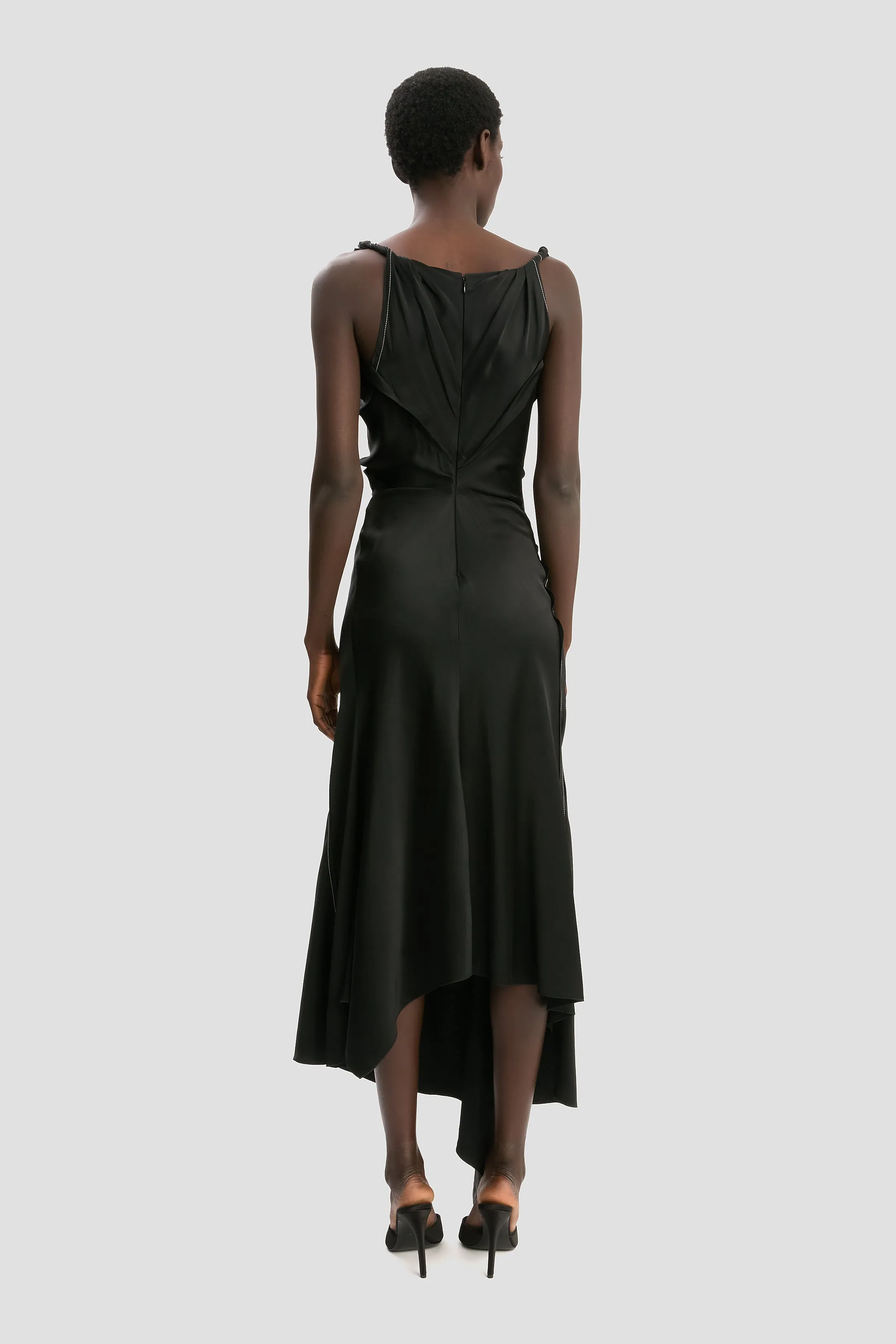 Posy Midi Dress In Black sold by Victoria Beckham product image thumbnail 4