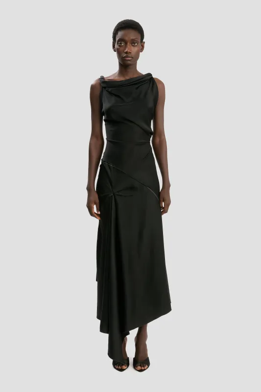 Posy Midi Dress In Black sold by Victoria Beckham