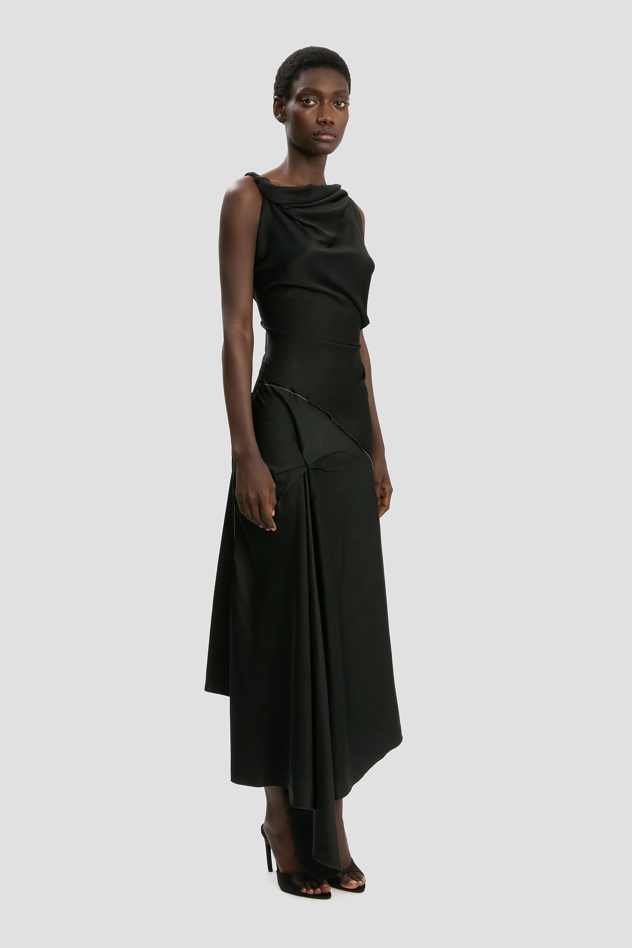 Posy Midi Dress In Black sold by Victoria Beckham product image thumbnail 2