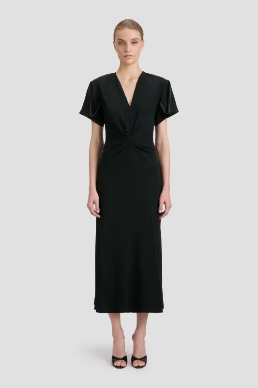 Eve Midi Dress In Black sold by Victoria Beckham